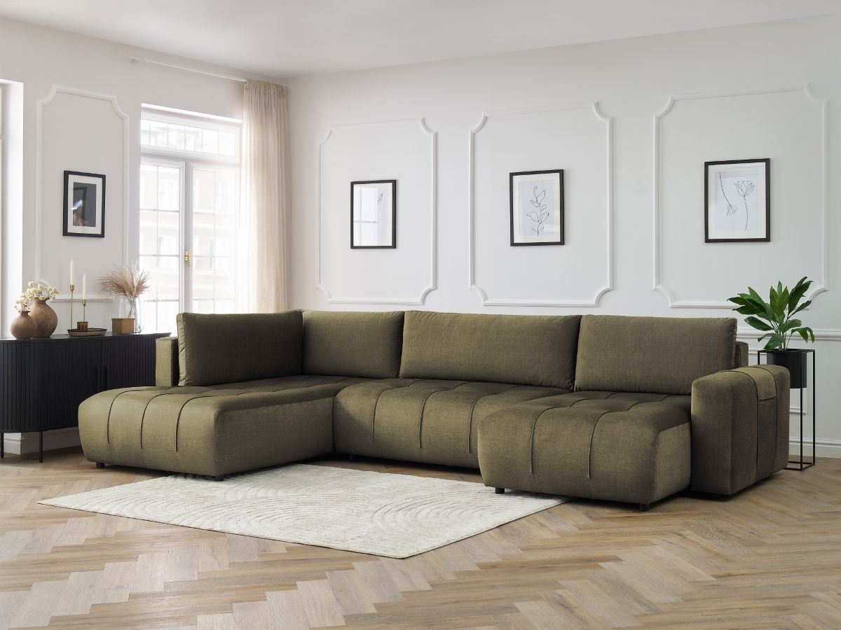 Bobochic Arsene Wohnlandschaft Samt Grün Ecke rechts