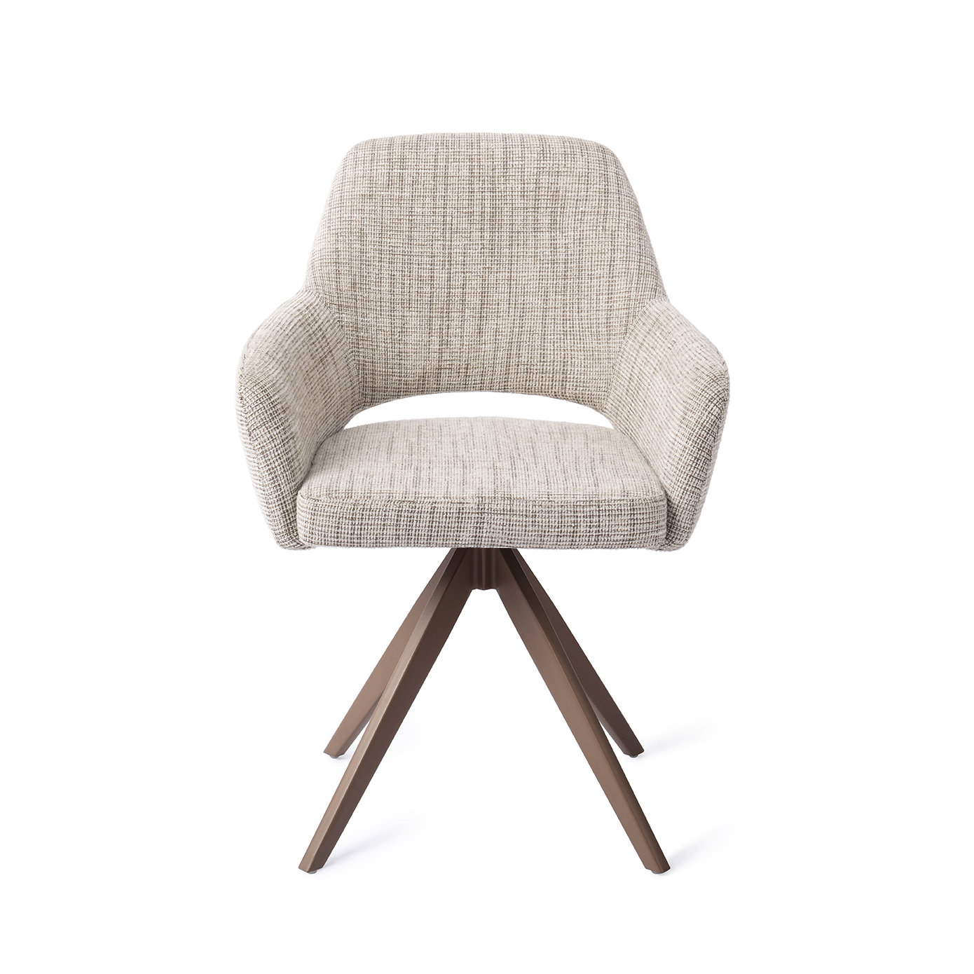 Jesper Home Esszimmerstuhl Yanai Caramel Grid Turn Braun