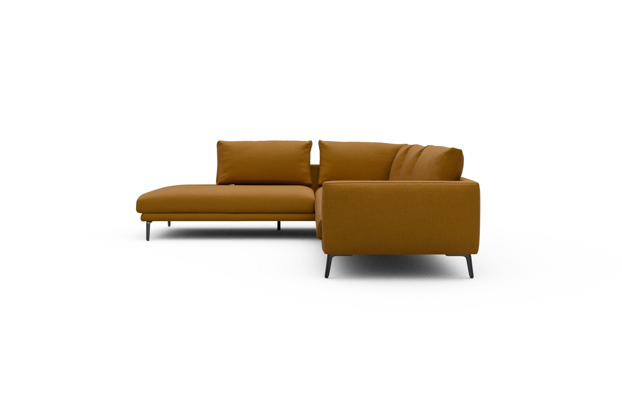 Ecksofa Karl Relax-Ecke links mit 2,5-Sitzer Satya-Ocre