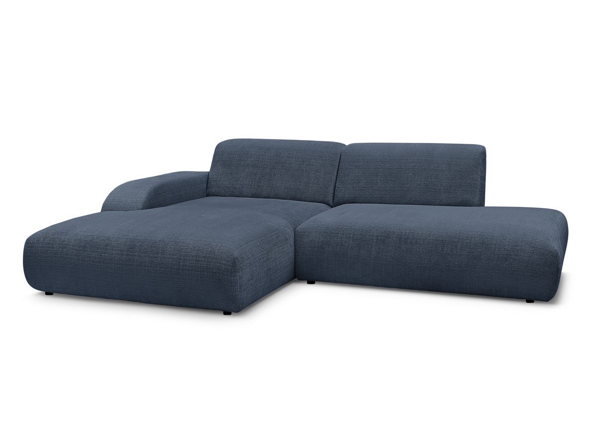 Bobochic Sirius Ecksofa 300 × 170 cm Strukturstoff Dunkelblau Ecke links