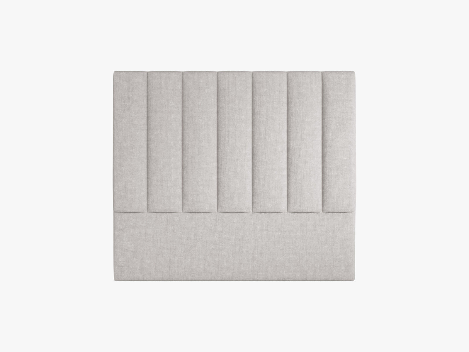 Micadoni Marl Samtiger Kopfteil 140 cm (H 120 cm) Strukturierter Stoff Liberty Hellgrau 140x120