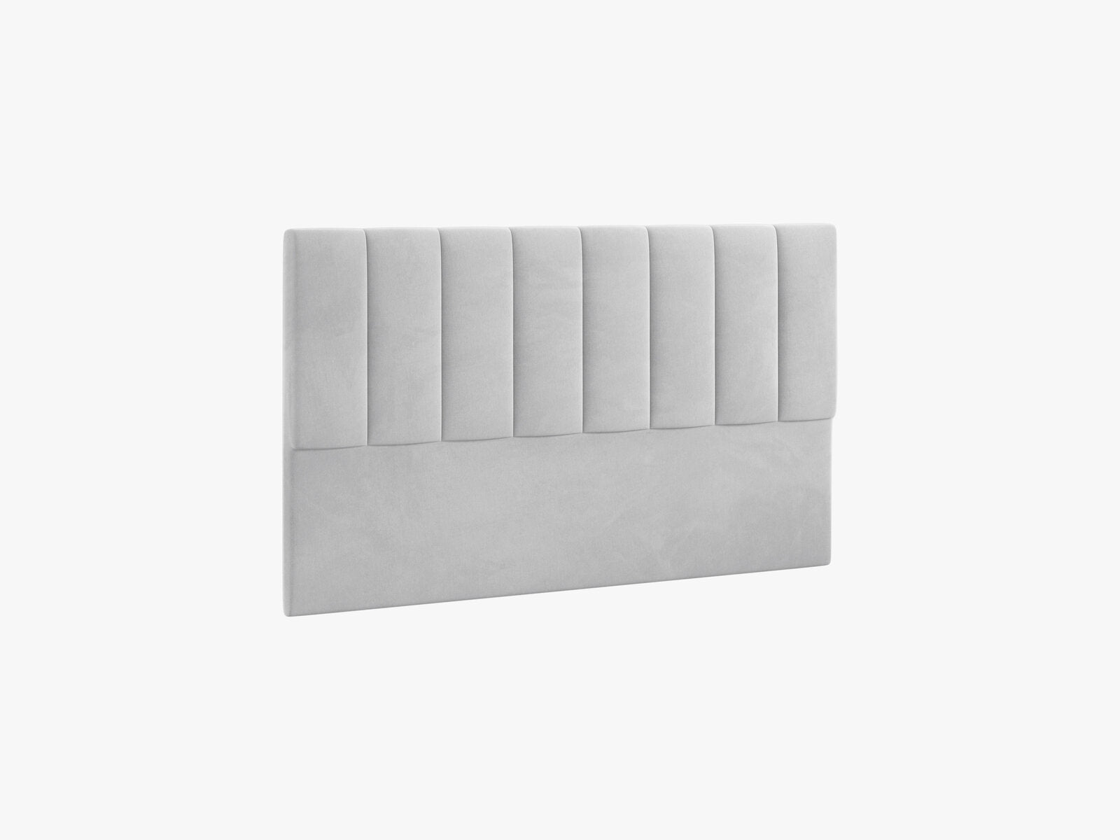 Micadoni Marl Samtiger Kopfteil 140 cm (H 95 cm) Samt Magic Velvet Hellgrau 160x95