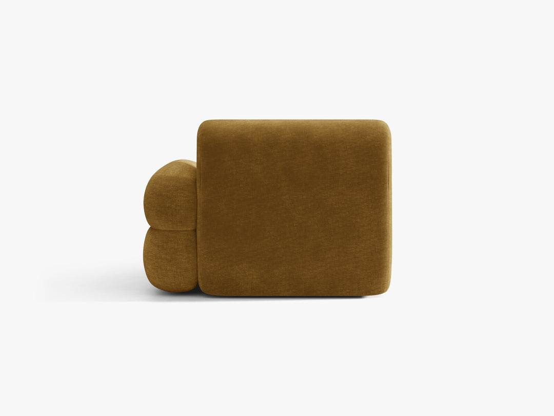 Micadoni Neo Chaiselongue Rechts Chenille Golden Senf