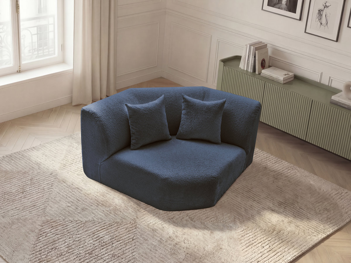 Bobochic Anda Sofa 2-Sitzer Chenille Dunkelblau