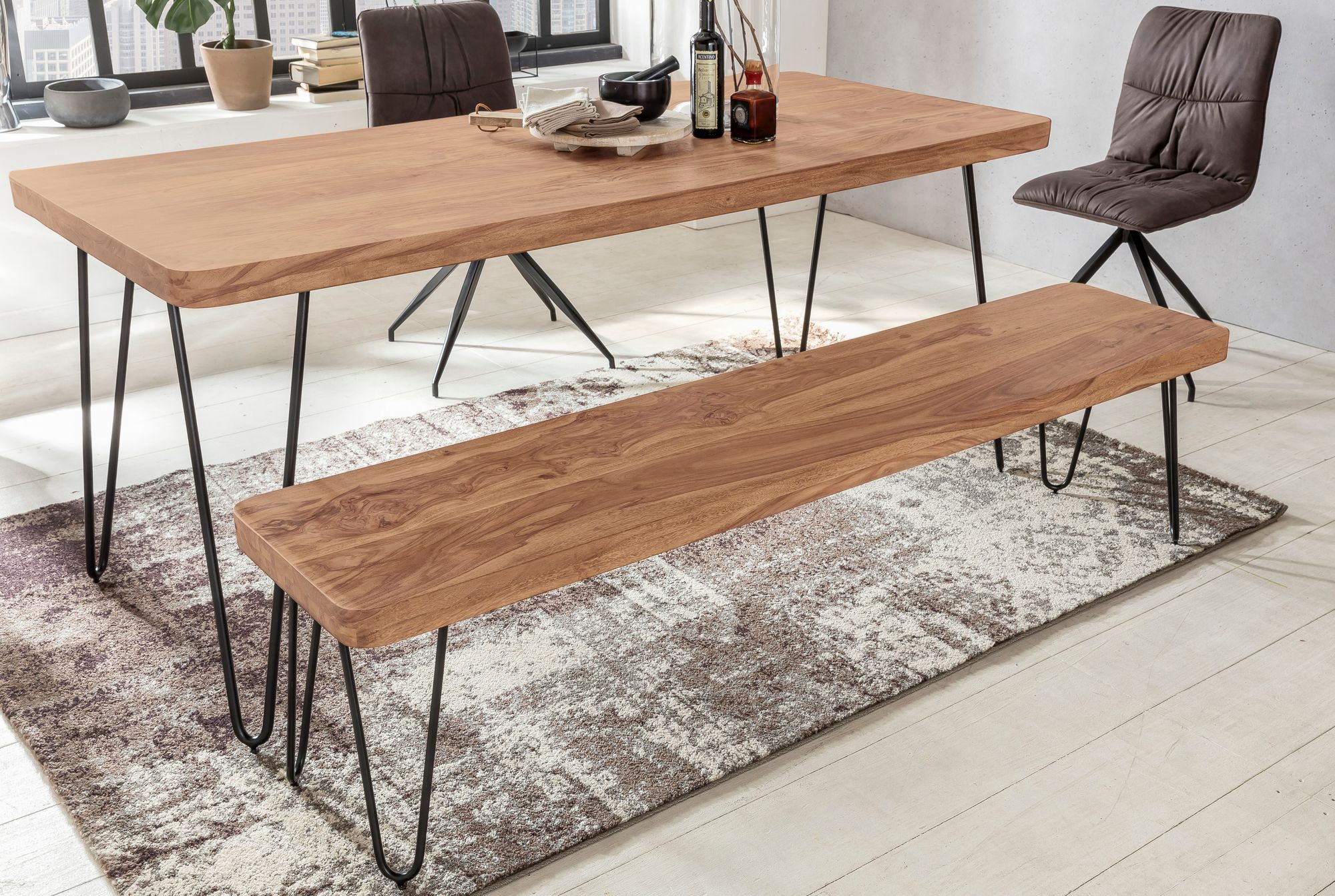 Sitzbank Agdenes Akazie Massivholz 120 × 40 × 45 cm