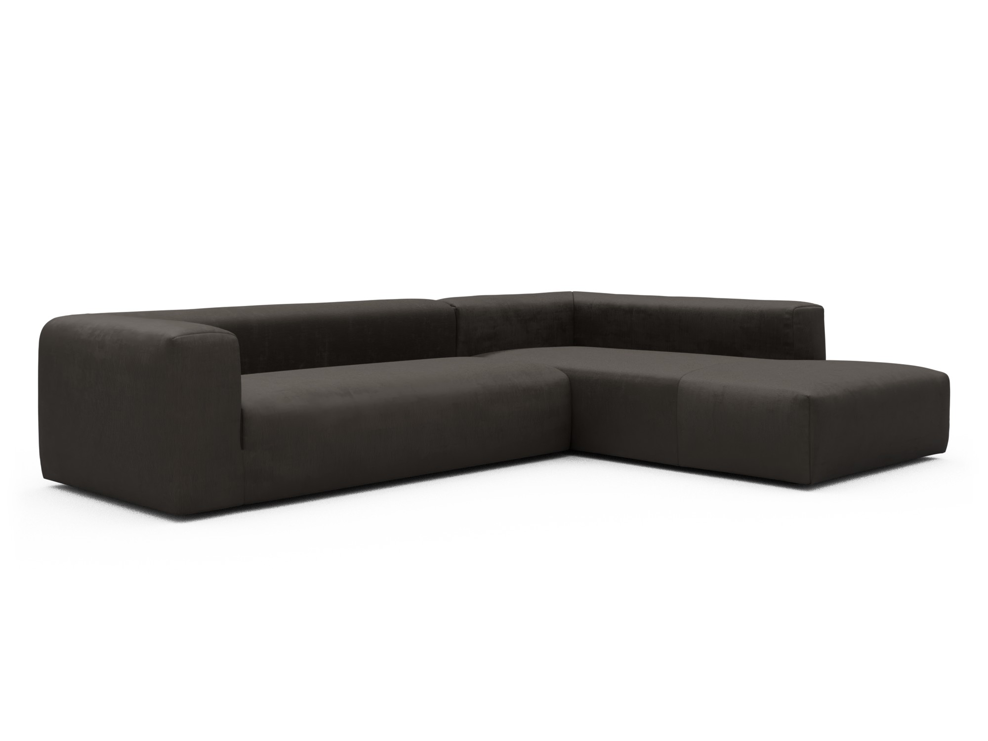 Skandi Home Ecksofa Fred Relax-Ecke rechts mit 2,5-Sitzer Cordufine-Taupe moebelfaktor