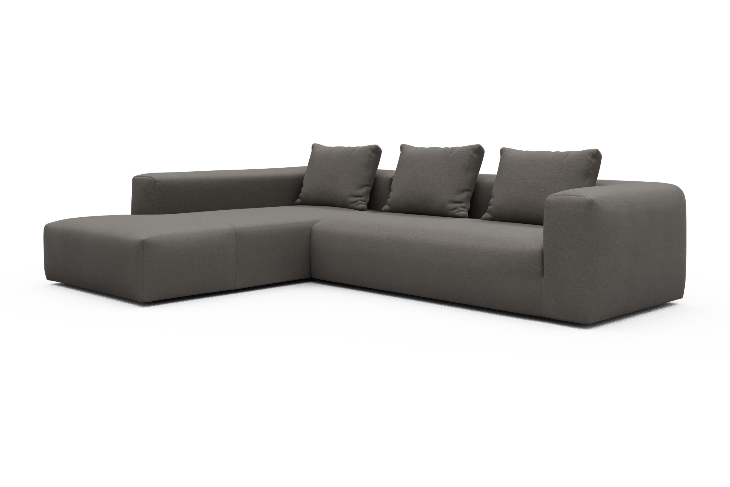 Ecksofa Fred Relax-Ecke links mit 2,5-Sitzer Satya-Taupe