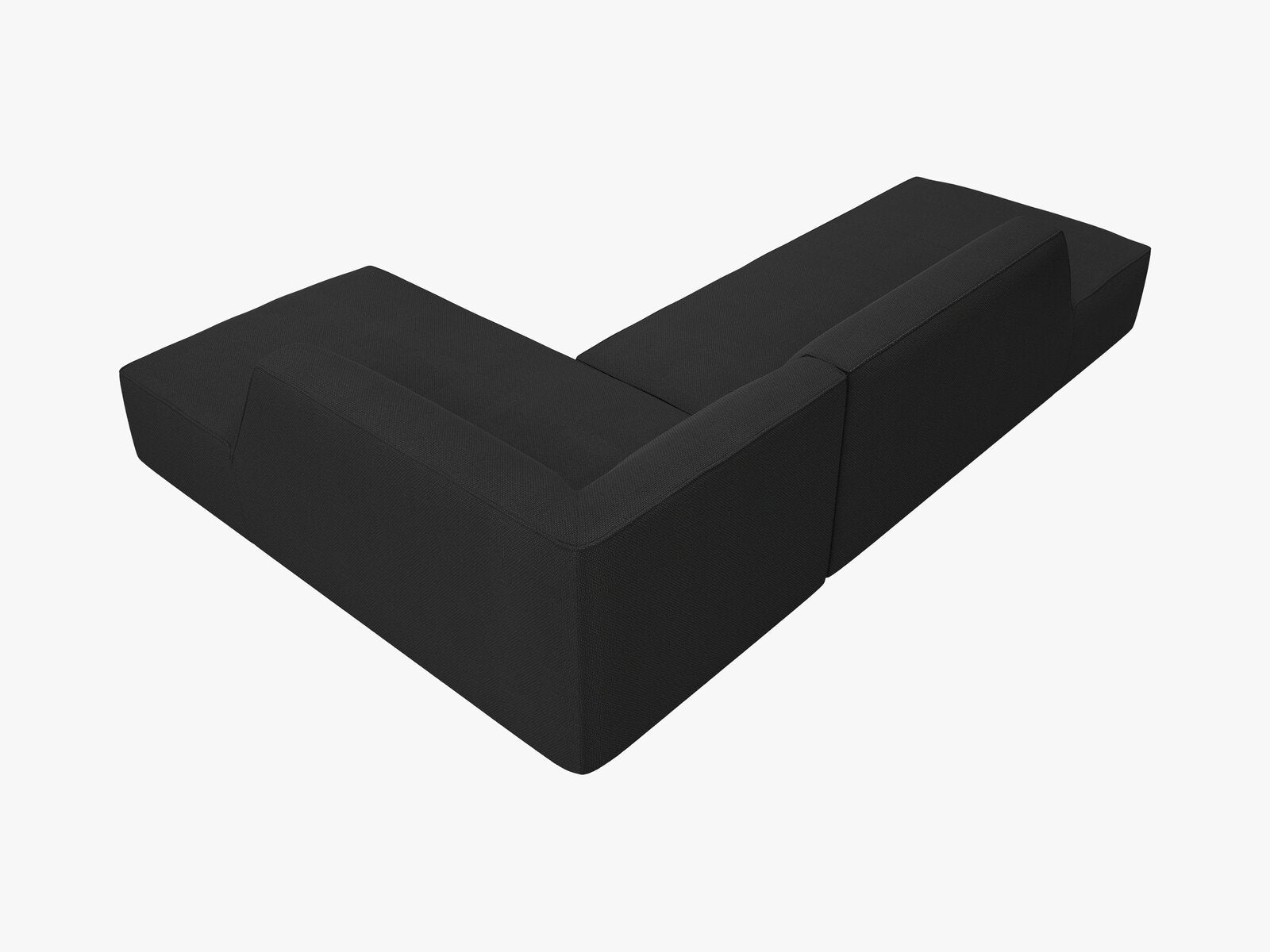 Micadoni Ecksofa Ruby 4-Sitzer Rechts Strukturierter Stoff Ottawa Schwarz