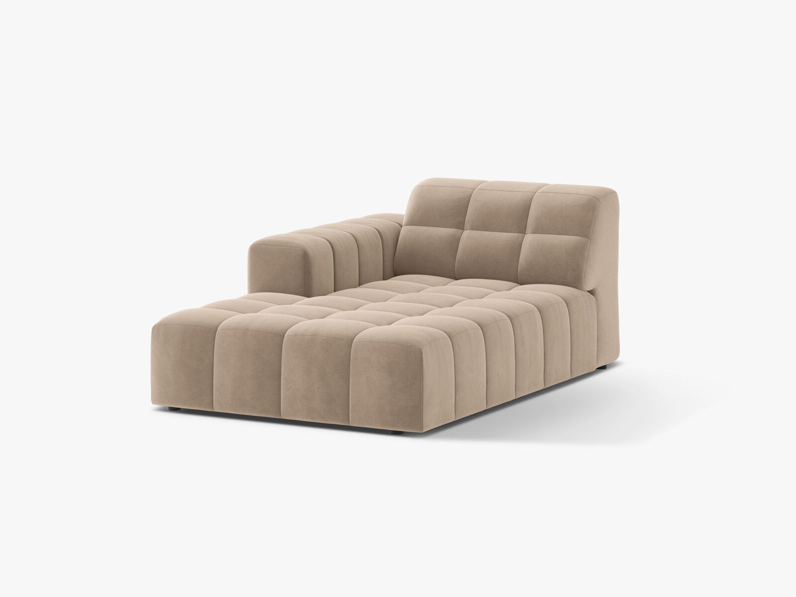 Micadoni Jennifer Chaiselongue Links Samt Venus Beige