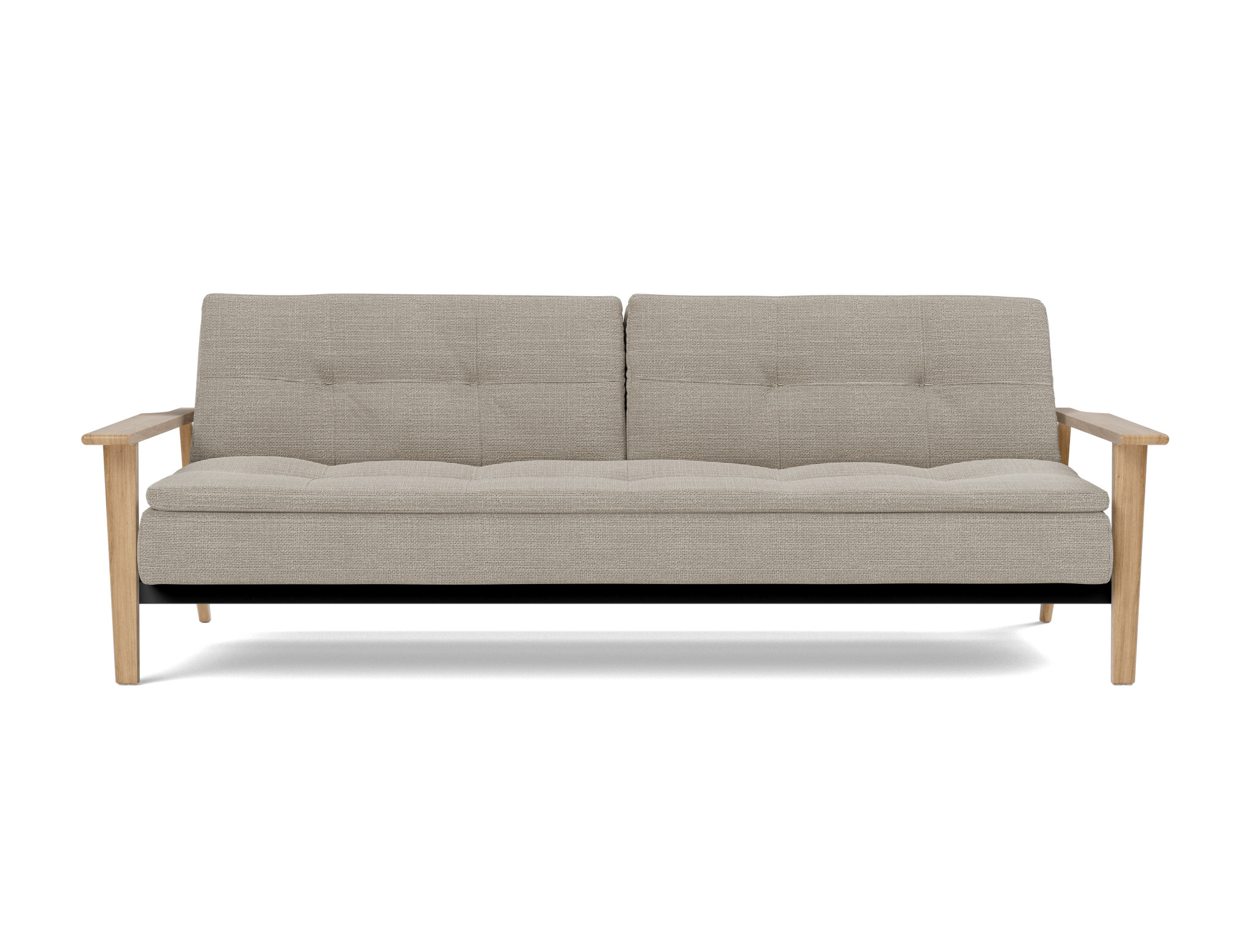 Schlafsofa Dublexo Frej Strukturierter Stoff Kenya 579-Gravel