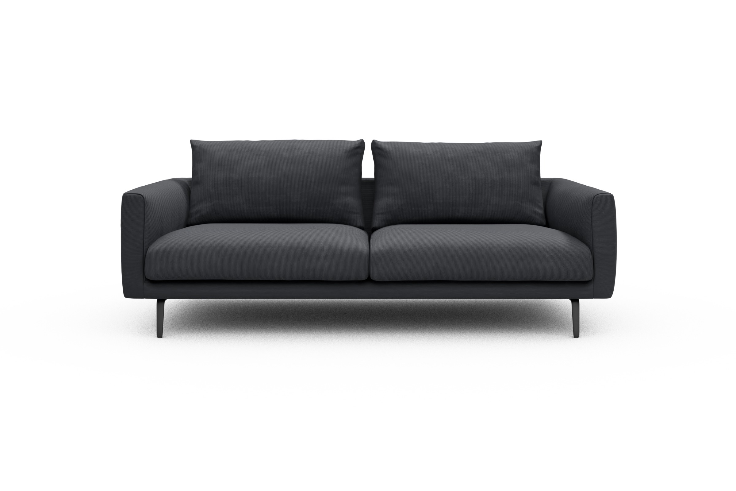 Skandi Home Sofa Karl 3-Sitzer Cordufine-Slate-Grey moebelfaktor