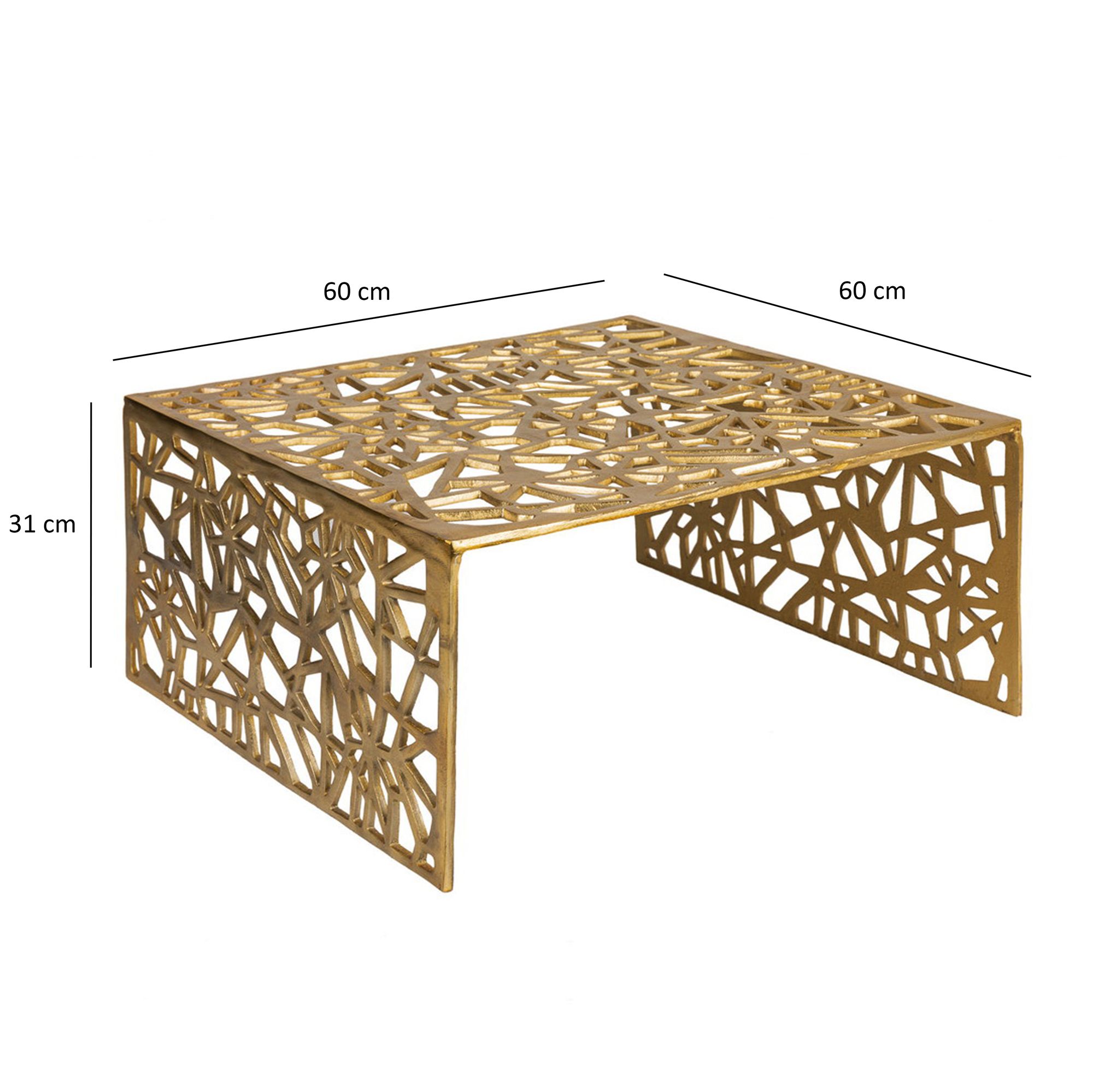 Couchtisch Langevag Aluminium Gold 60 × 60 × 31 cm