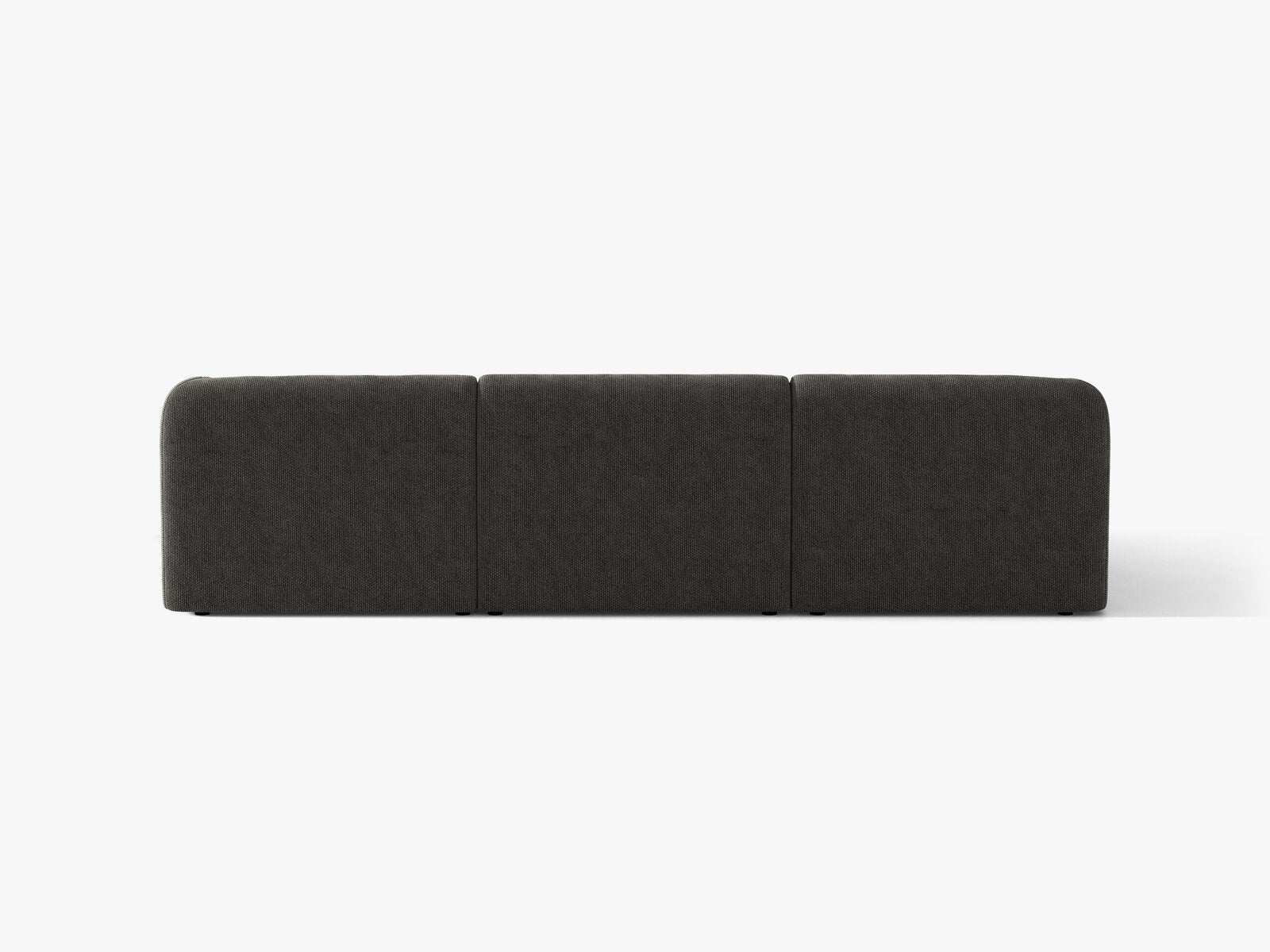 Micadoni Ecksofa Miley 4-Sitzer Chenille Eden Dunkelgrau Links