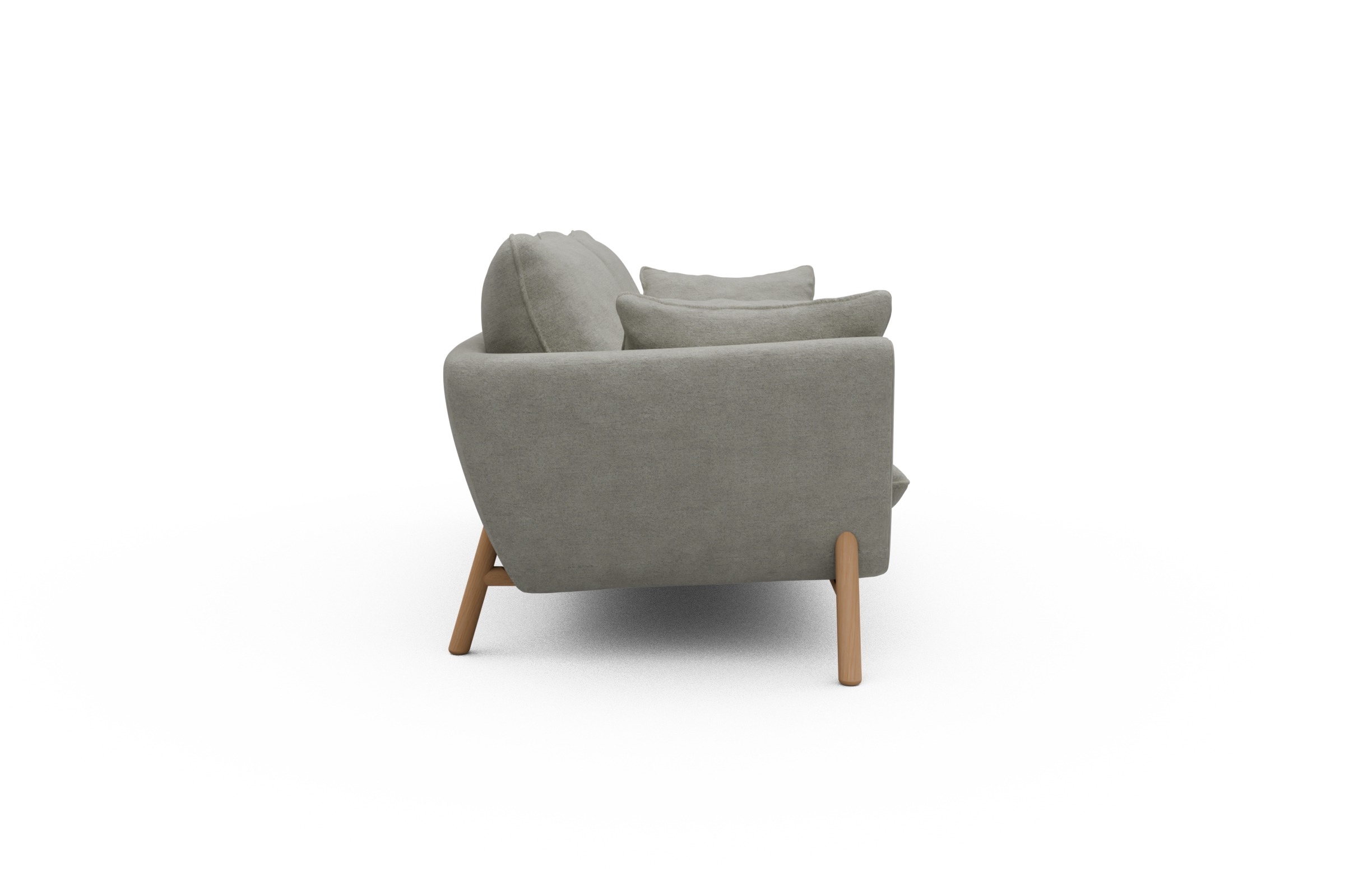 Sofa Emil 3-Sitzer Beinfarbe Eiche Natur Carreno-Moon-Stone-White