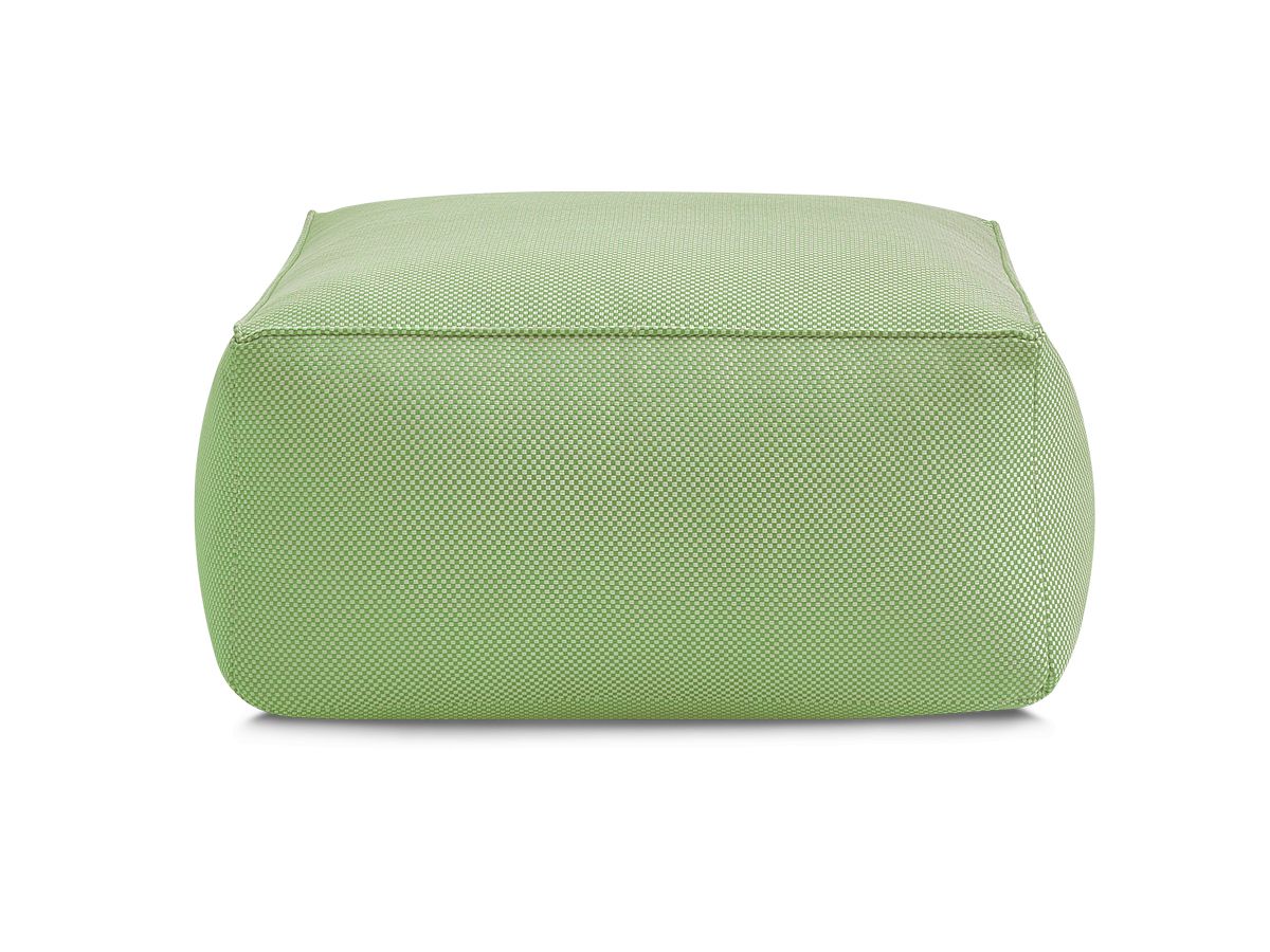 Bobochic Riviera Pouf 80 × 80 cm Melange-Stoff Grün