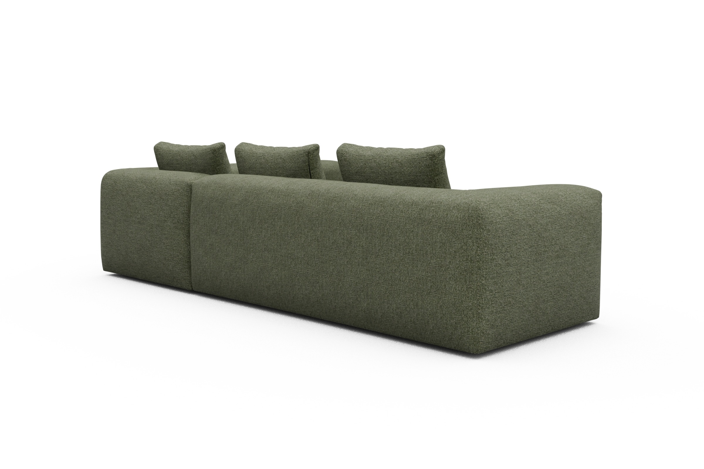 Ecksofa Fred 2x 2,5-Sitzer rechts offen Carreno-Vivid-Green