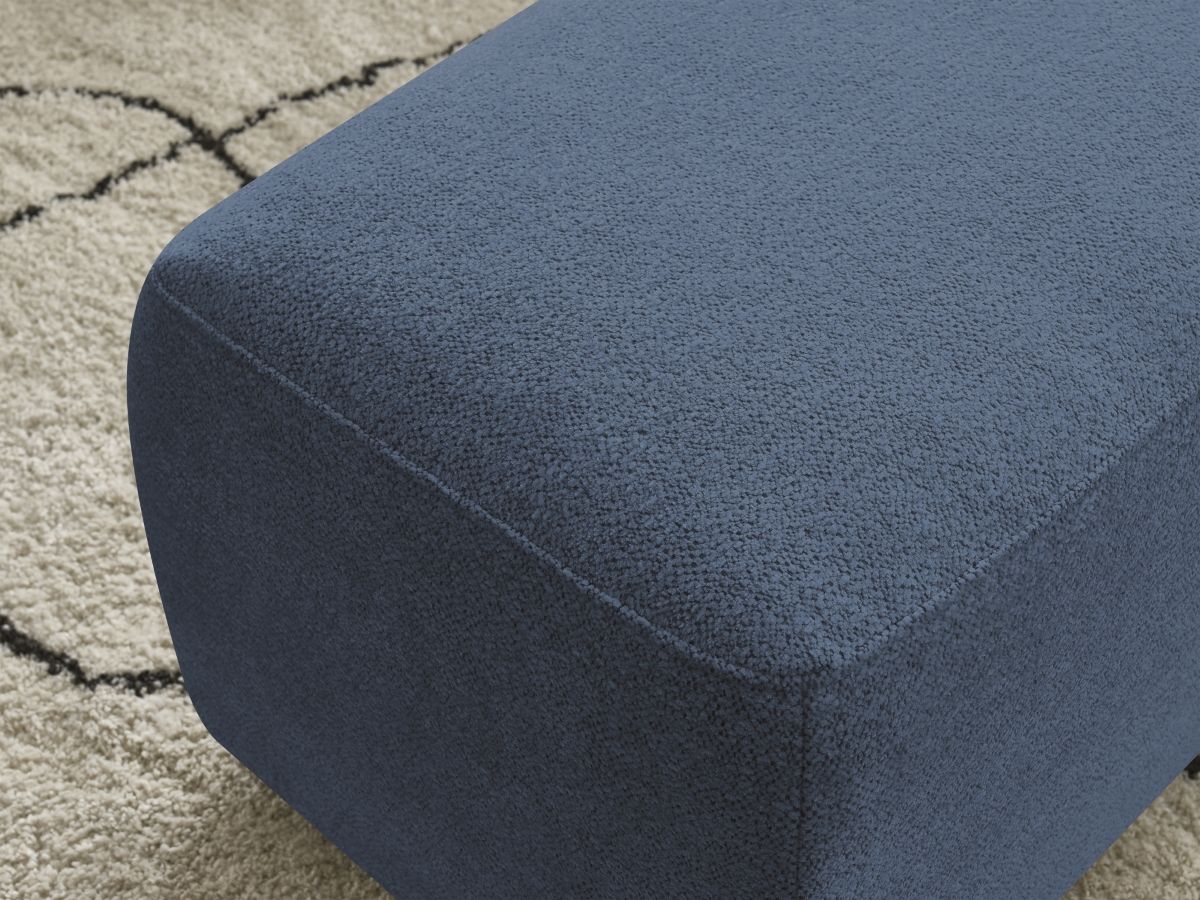 Bobochic Atilla Pouf Melange-Stoff Blau