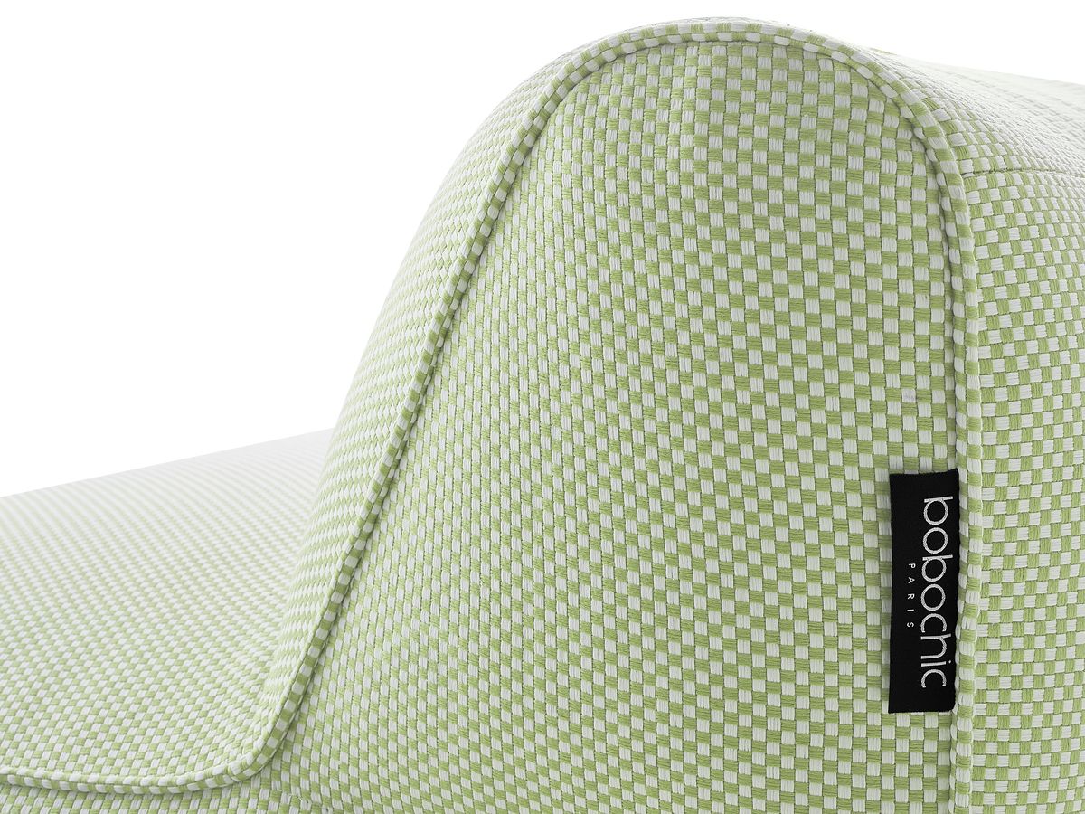 Bobochic Riviera Gartensofa 5-Sitzer mit Pouf Melange-Stoff Grün