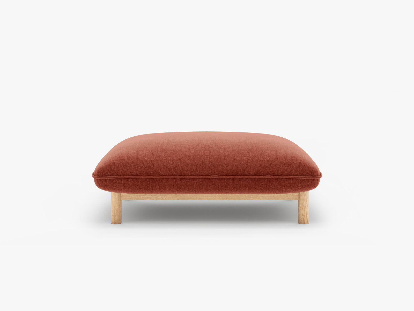 Micadoni Ada Pouf Strukturierter Stoff Wind Kastanienbraun
