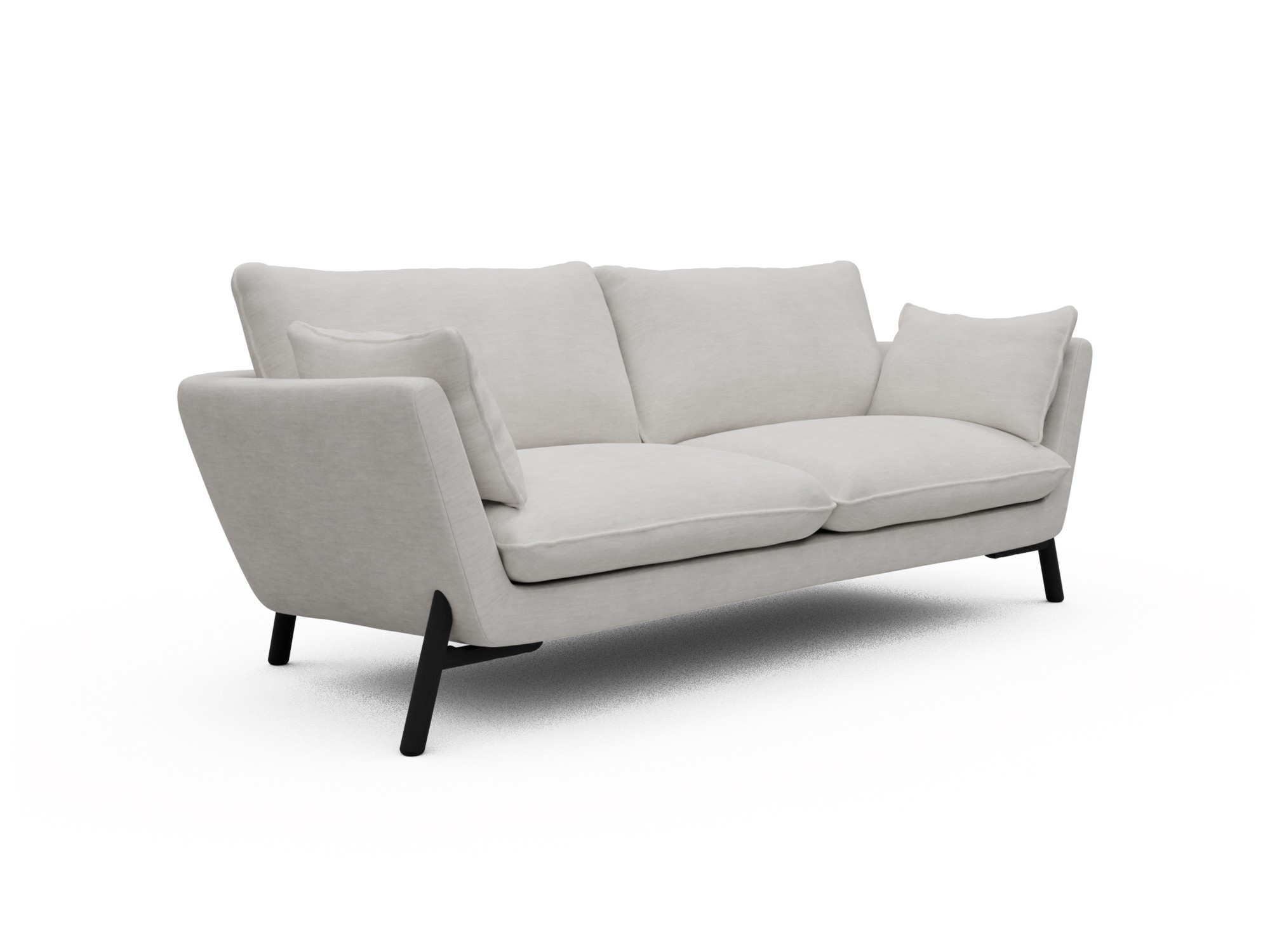 Skandi Home Sofa Emil 3-Sitzer Beinfarbe Eiche Schwarz Vivus-Dusty-Off-White moebelfaktor