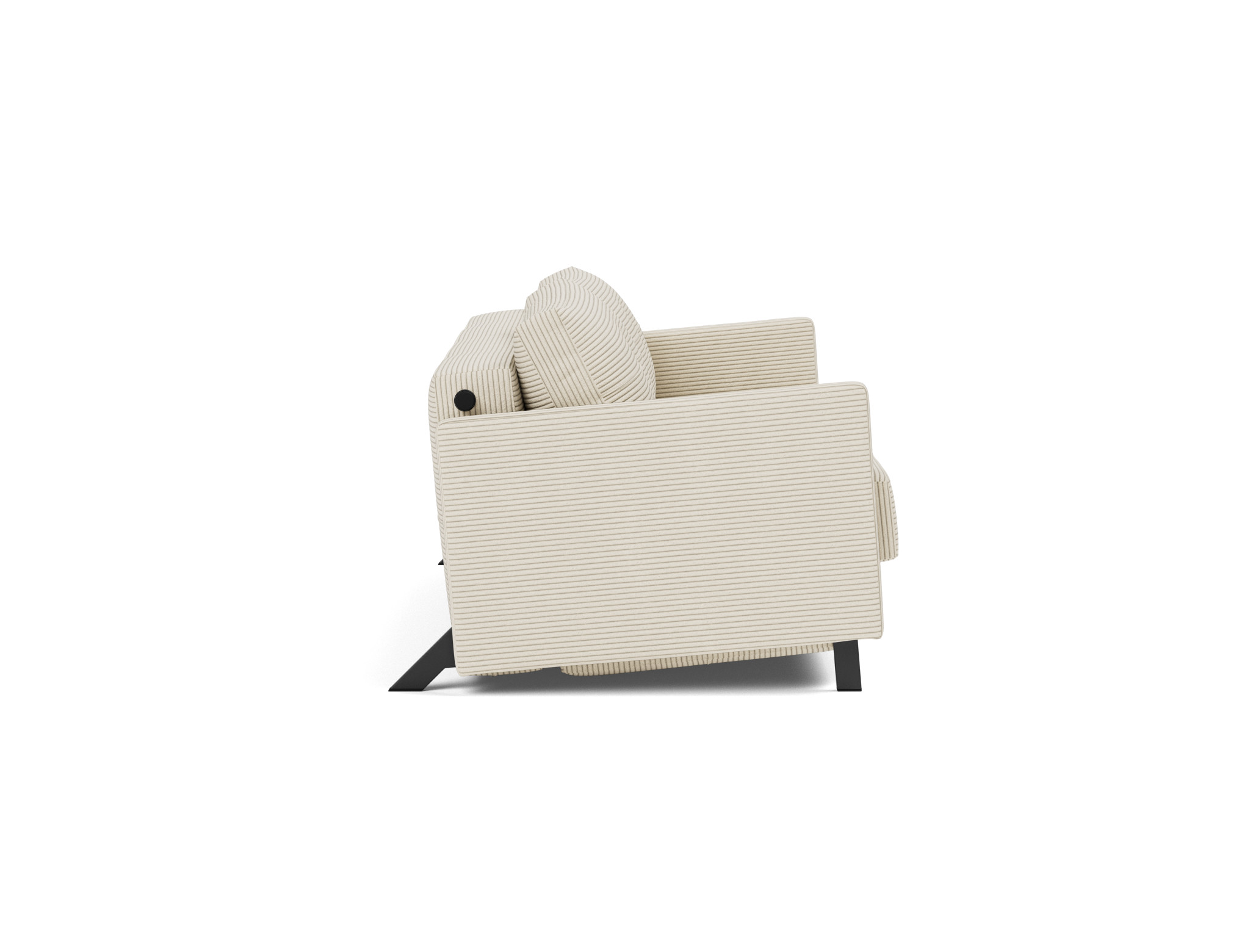 Schlafsofa Cubed mit Armlehnen 160 Kord Corduroy 594-Ivory