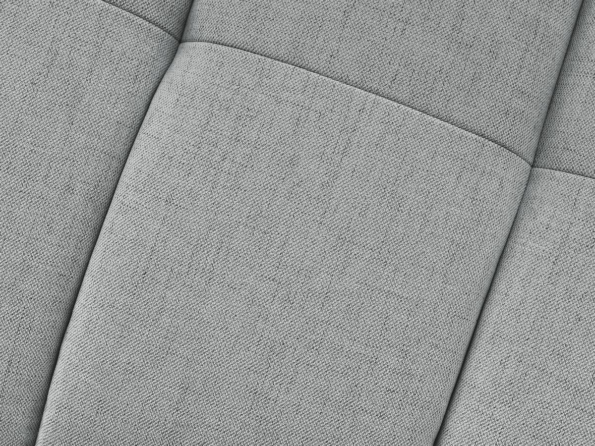 Bobochic Cloud Schlafsofa 3-Sitzer mit Pouf Stoff Hellgrau
