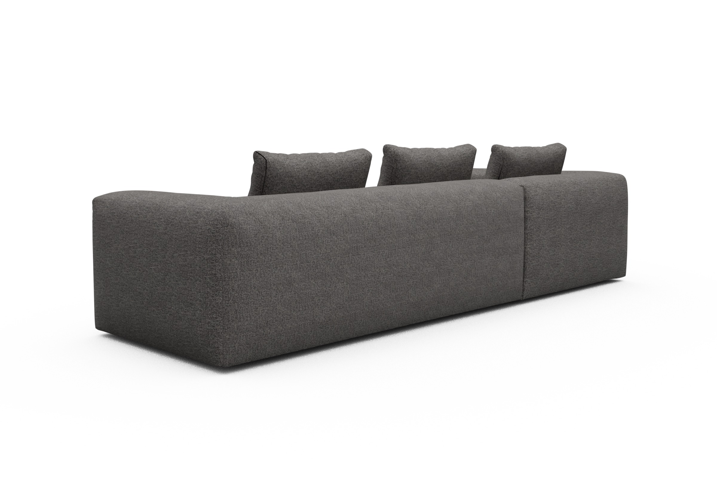 Ecksofa Fred Relax-Ecke links mit 2,5-Sitzer Carreno-Salt-and-Pepper