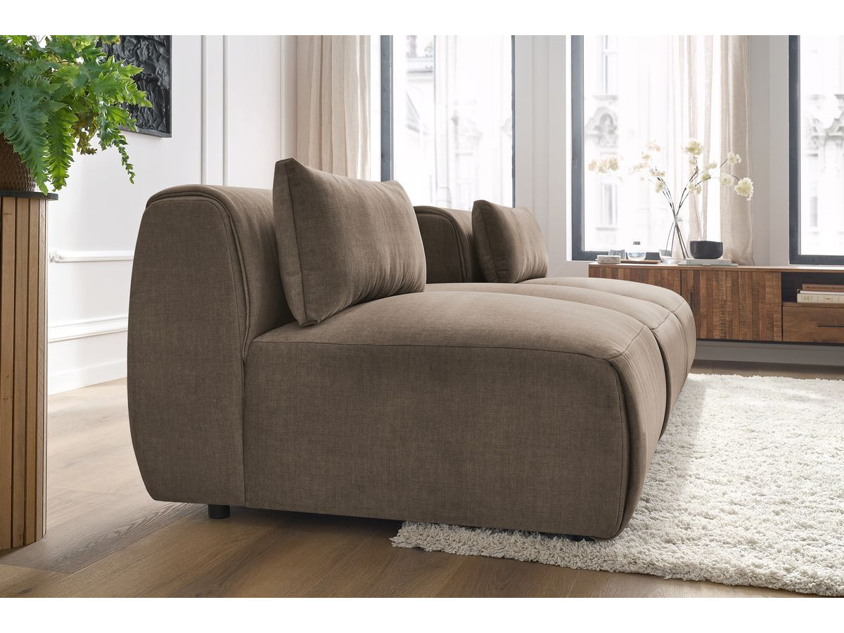 Bobochic Jeanne Sofa 3-Sitzer Samt Taupe