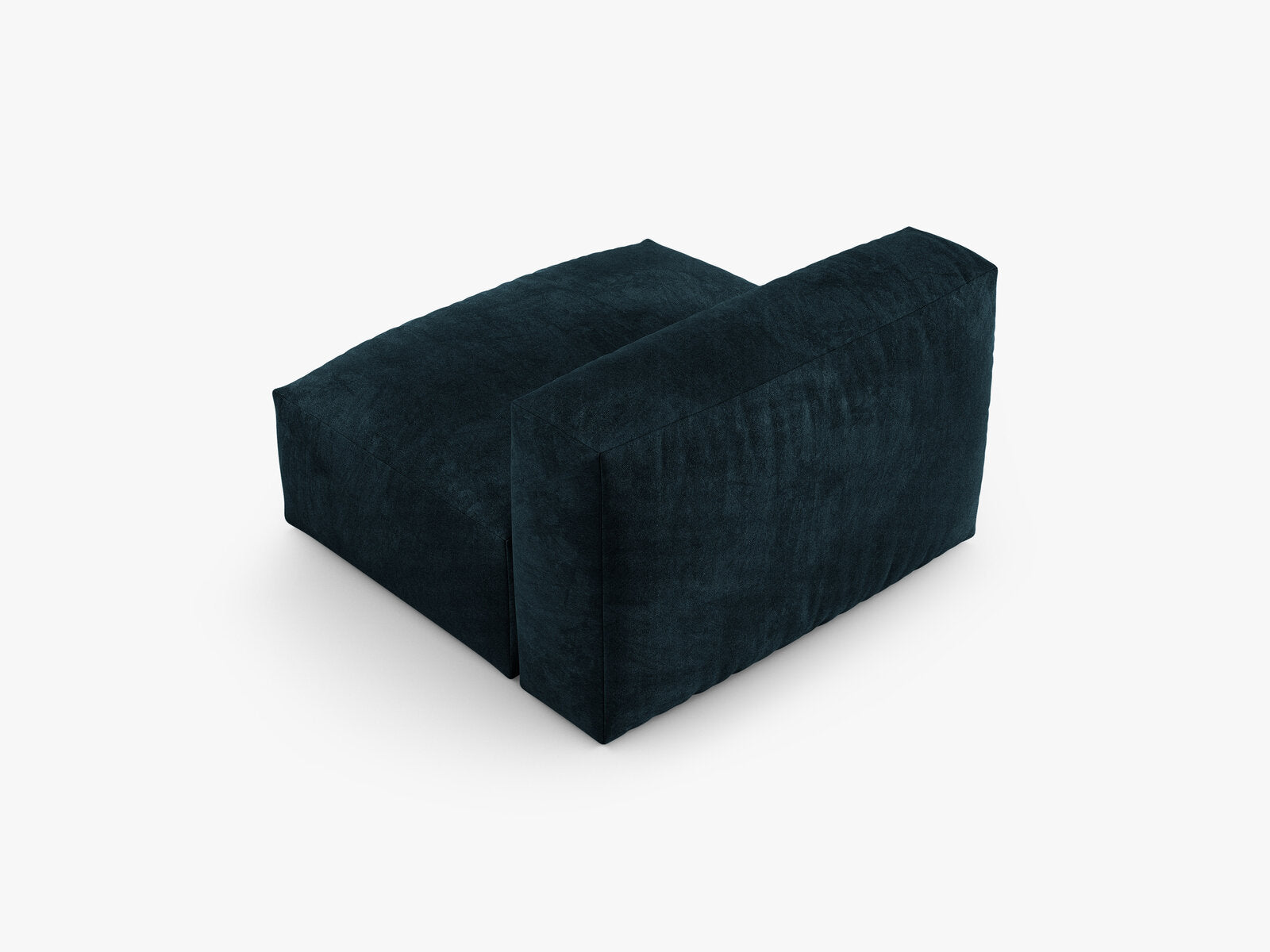 Micadoni Mittelmodul Martina 1-Sitzer 90cm Sitztiefe Samt Vogue Dunkel Petrol