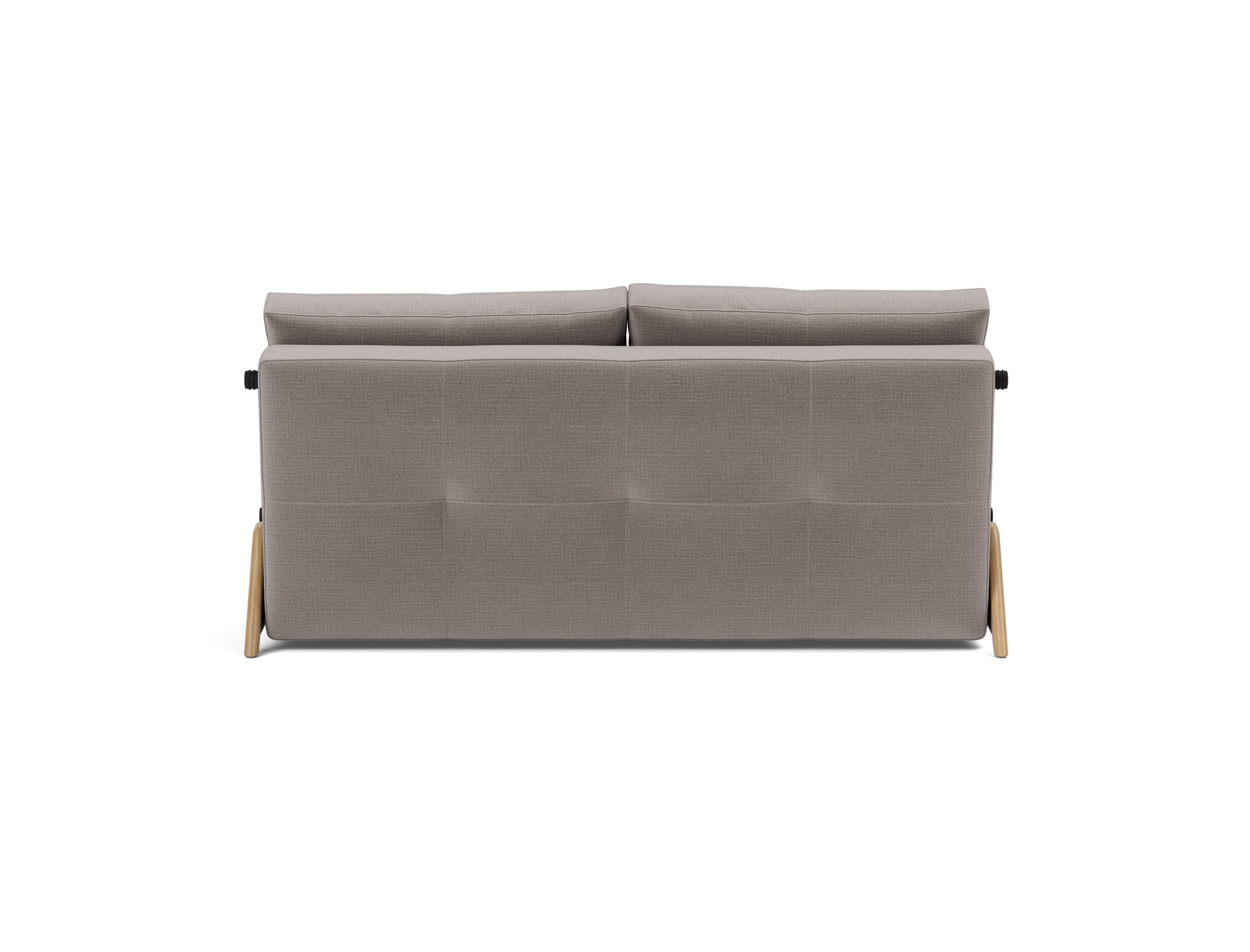 Schlafsofa Cubed 160 Chenille Esina 418-Truffle Beine Eiche