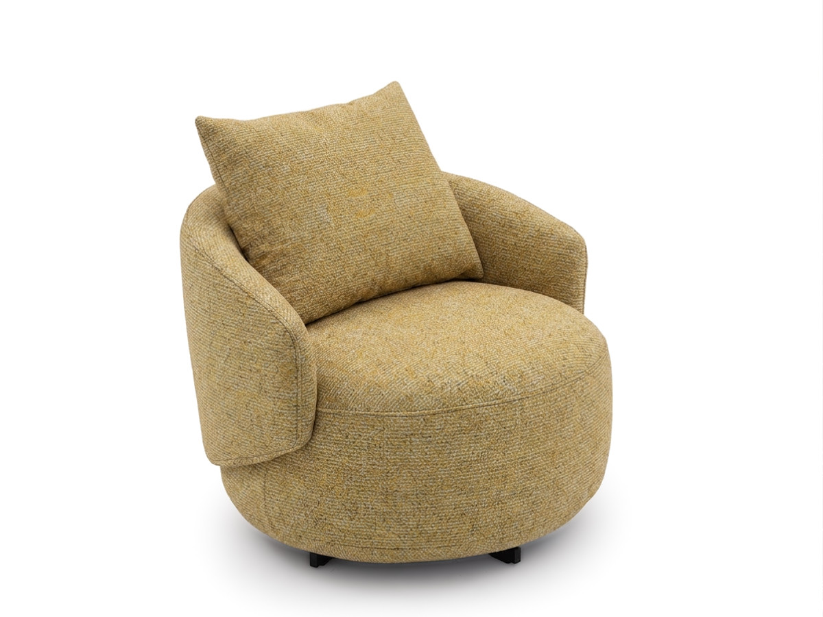 Bobochic Lexie Sessel Melange-Stoff Gelb