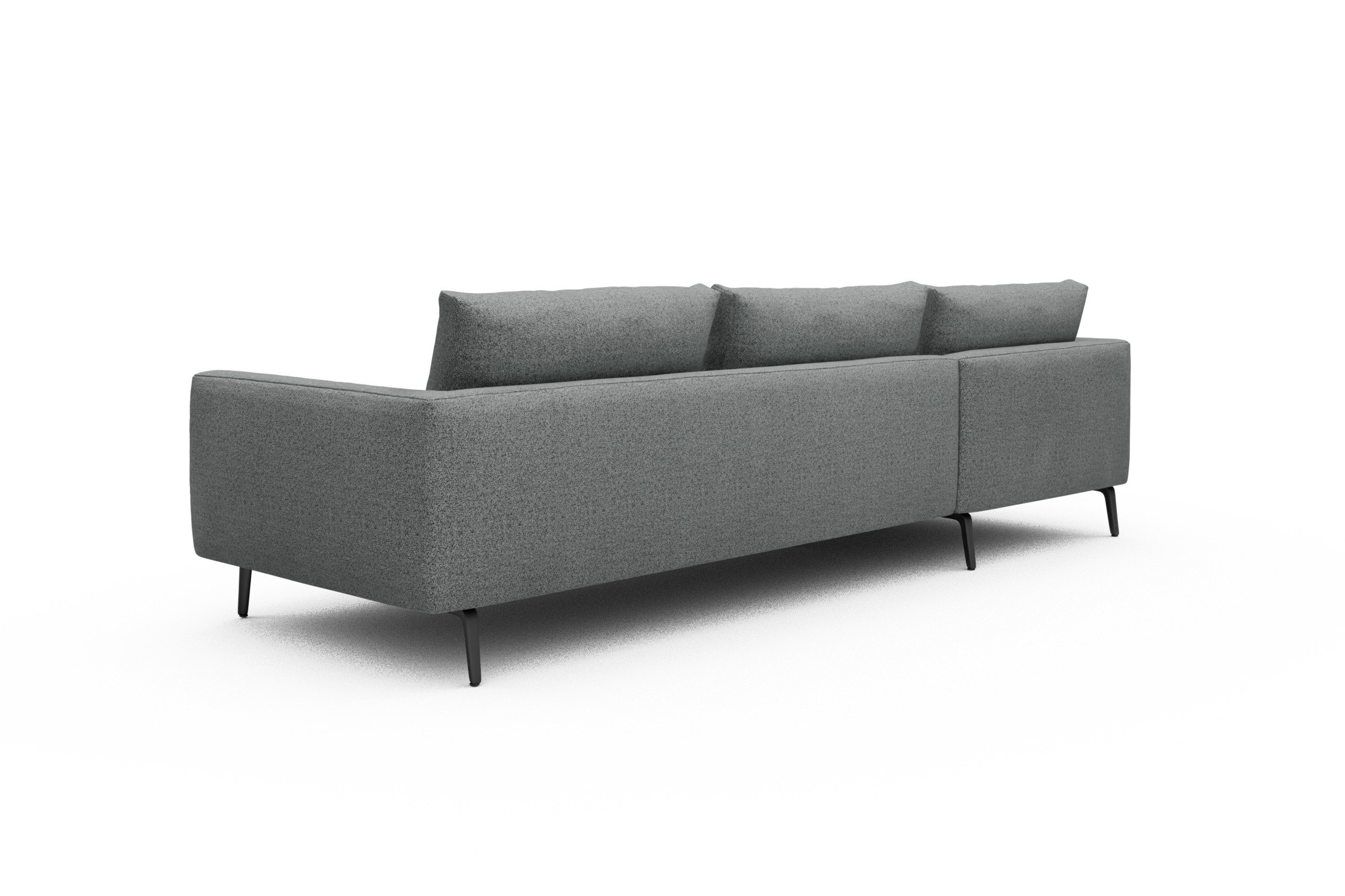 Ecksofa Karl Chaiselongue links mit 2,5-Sitzer Aivi-Gravet-Grey