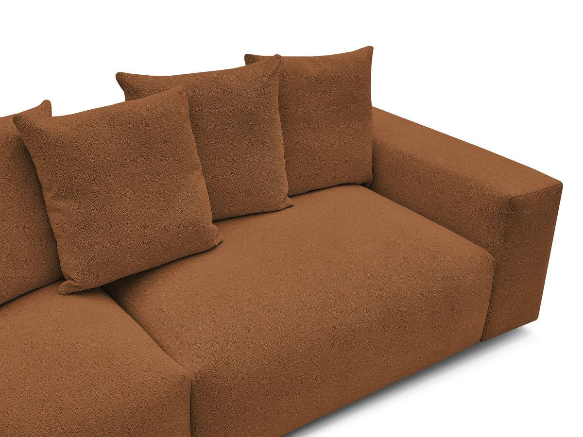 Bobochic Voltaire Sofa 4-Sitzer 320 × 124 cm Melange-Stoff Orange