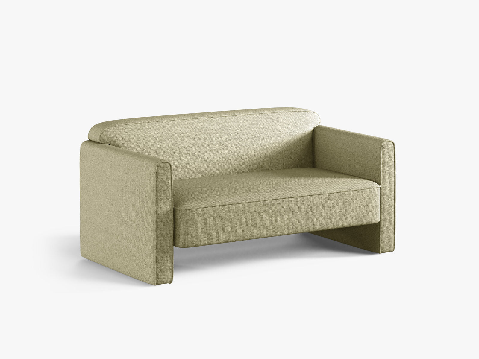 Micadoni Sofa Abby 2-Sitzer Strukturierter Stoff Heritage Olive