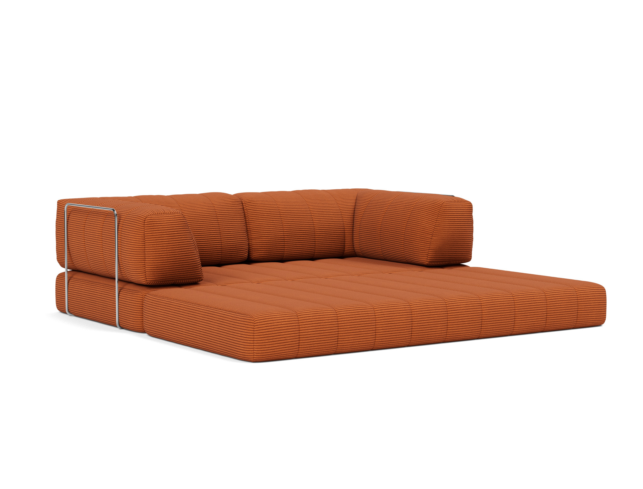 Schlafsofa CozyPad mit Armlehnen Kord Corduroy 595-Burnt-Orange
