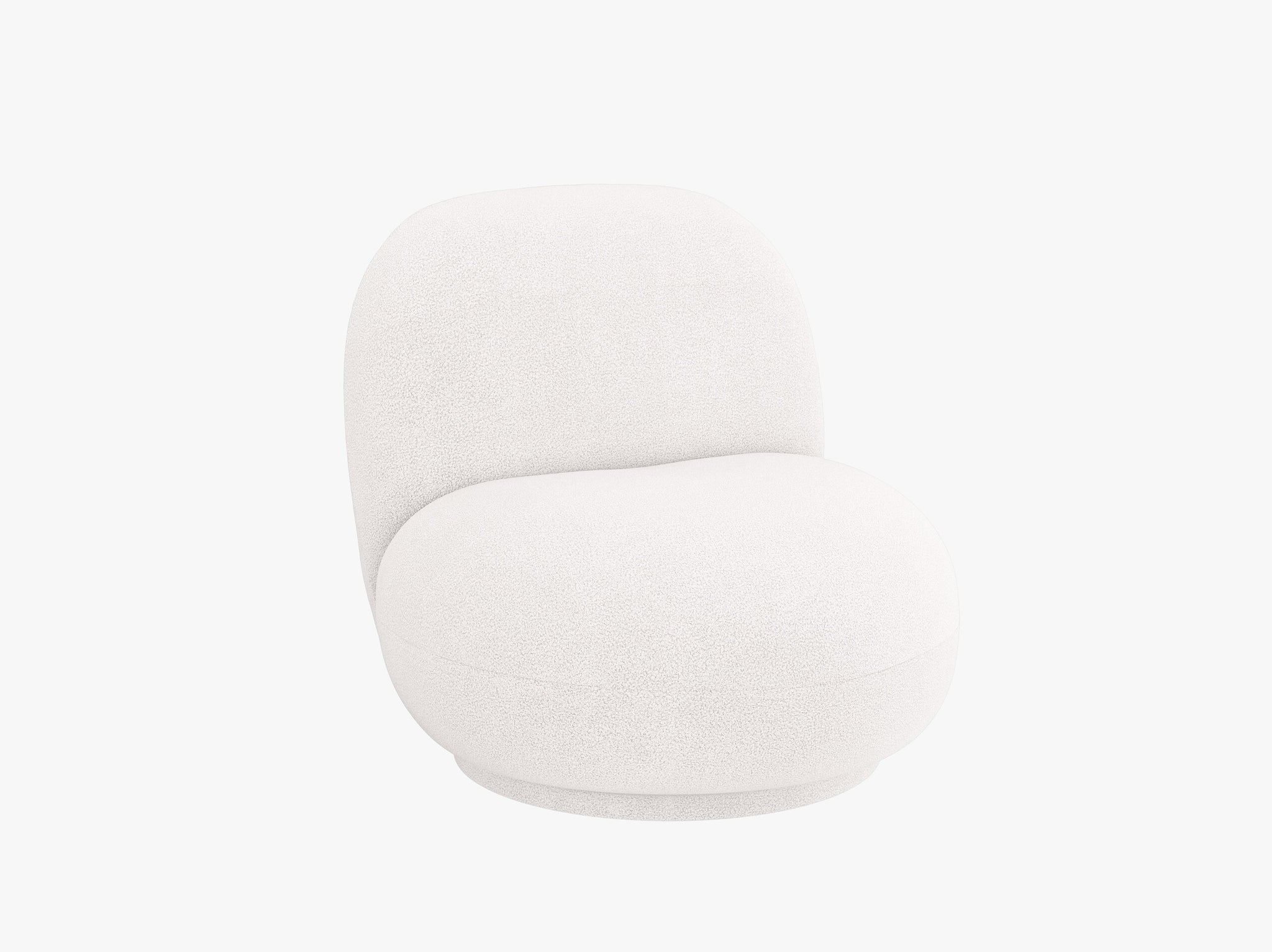 Micadoni Drehbarer Sessel Chuck Boucle Elfenbein