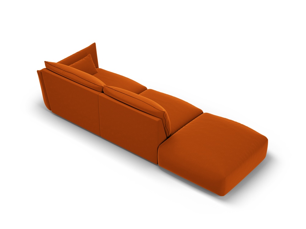 Cosmopolitan Design Sofa Matera 4-Sitzer offen Samt Salvador Terrakotta Links
