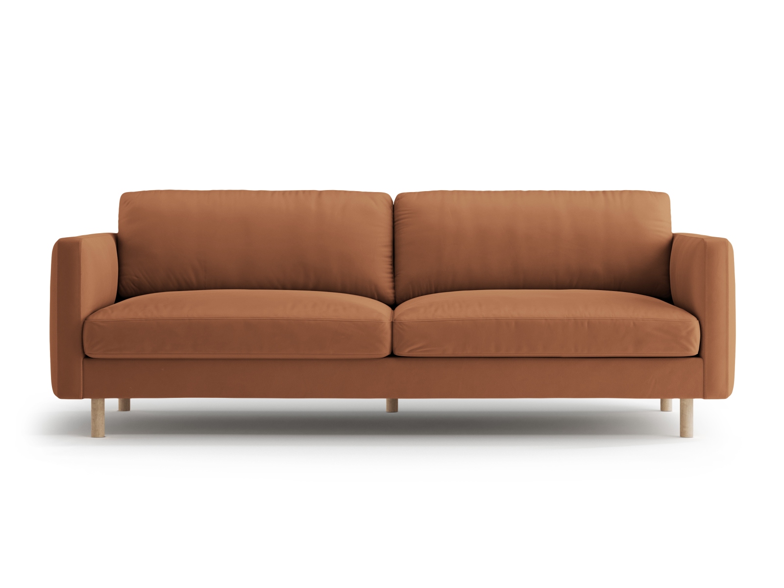 Micadoni Sofa Eden 4-Sitzer Samt Honig