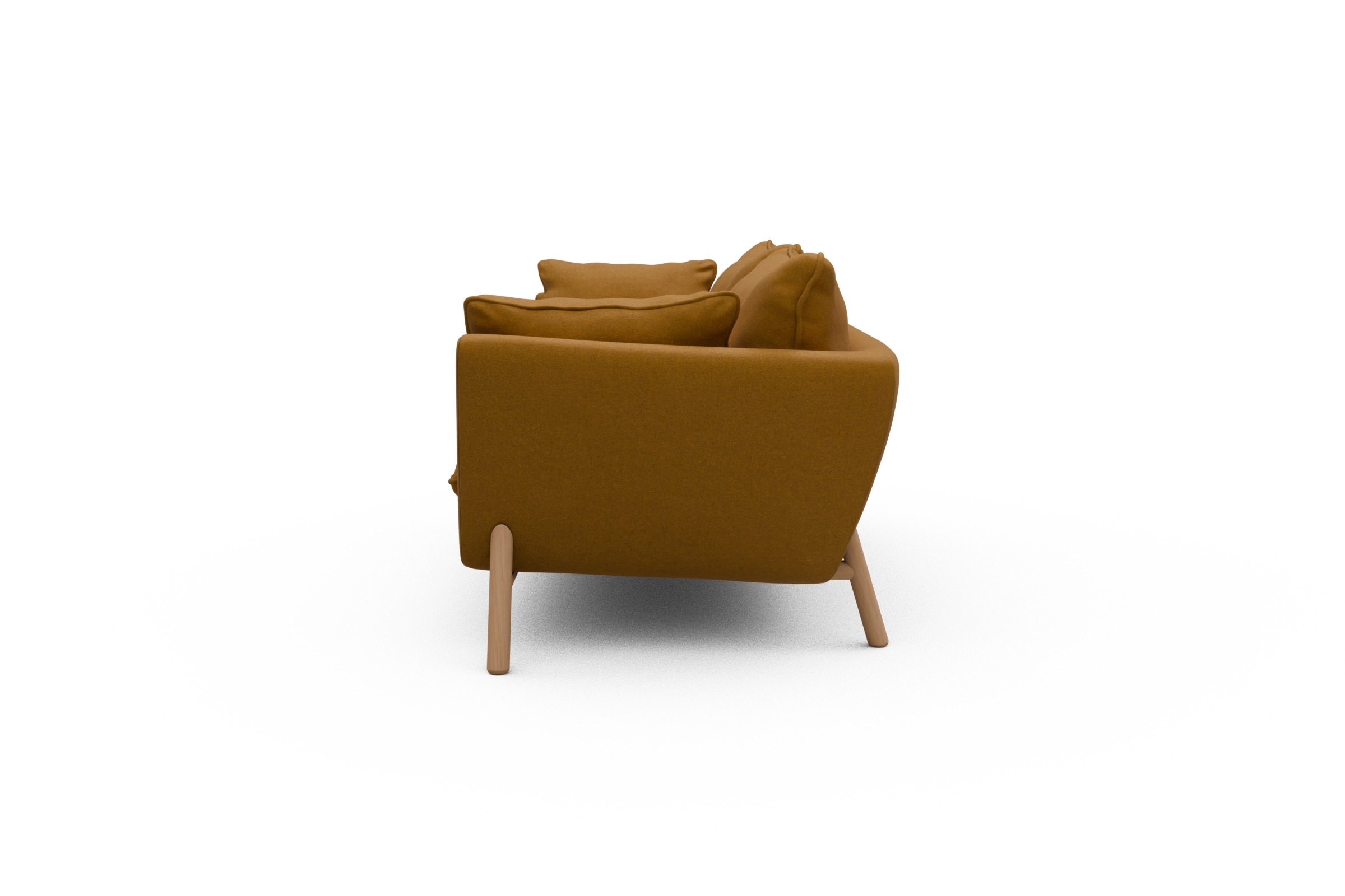 Sofa Emil PREMIUM 2-Sitzer Beinfarbe Eiche Natur Satya-Ocre