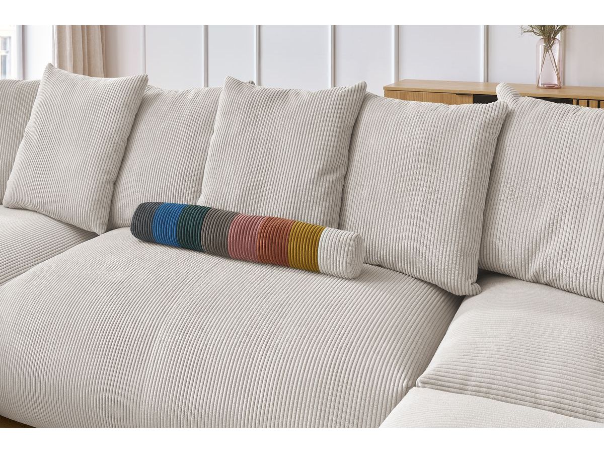 Bobochic Voltaire Wohnlandschaft 356 × 214 cm Cordsamt Beige Ecke links