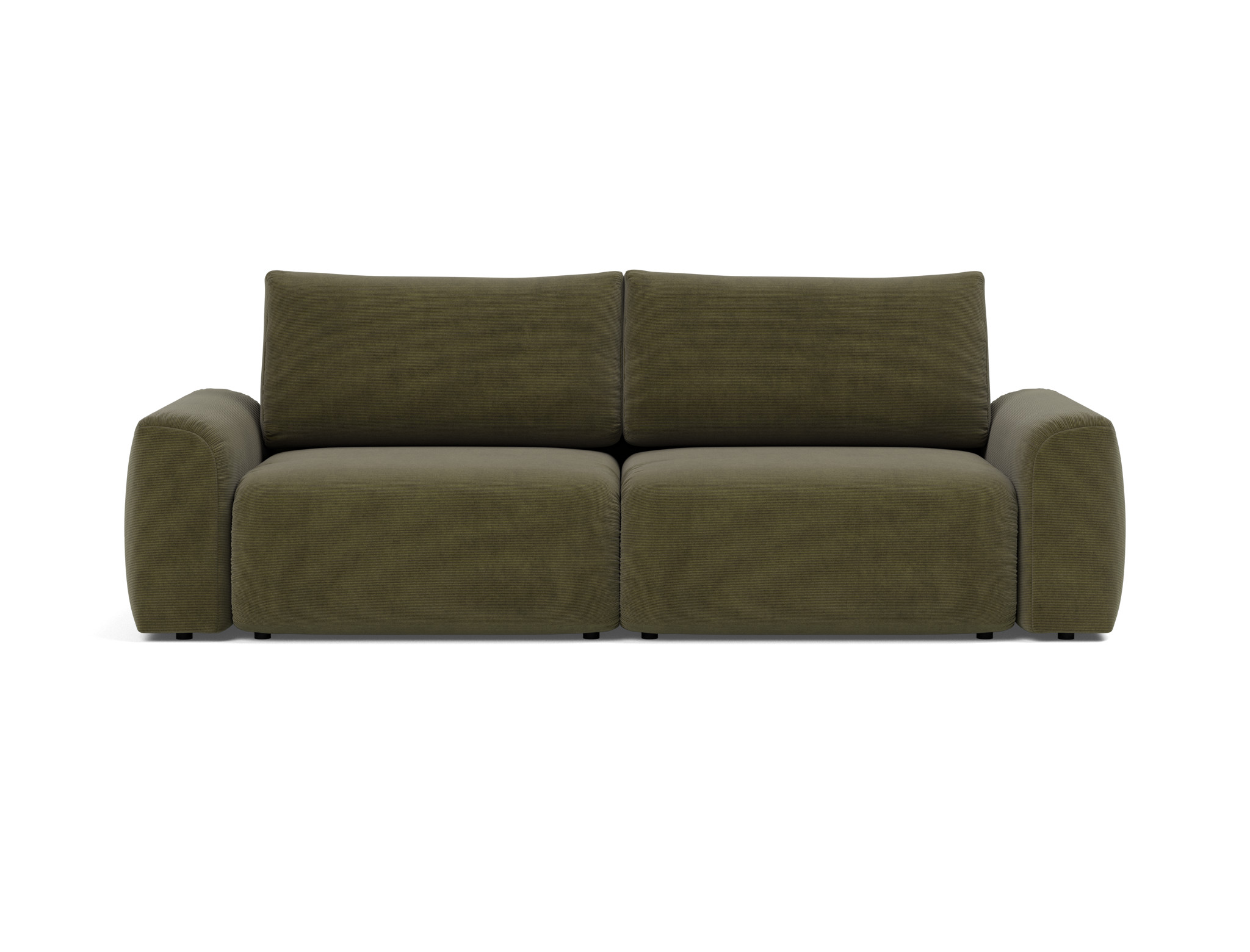 Schlafsofa Norum mit Chunky-Armlehnen Kord Cordufine 316-Pine-Green