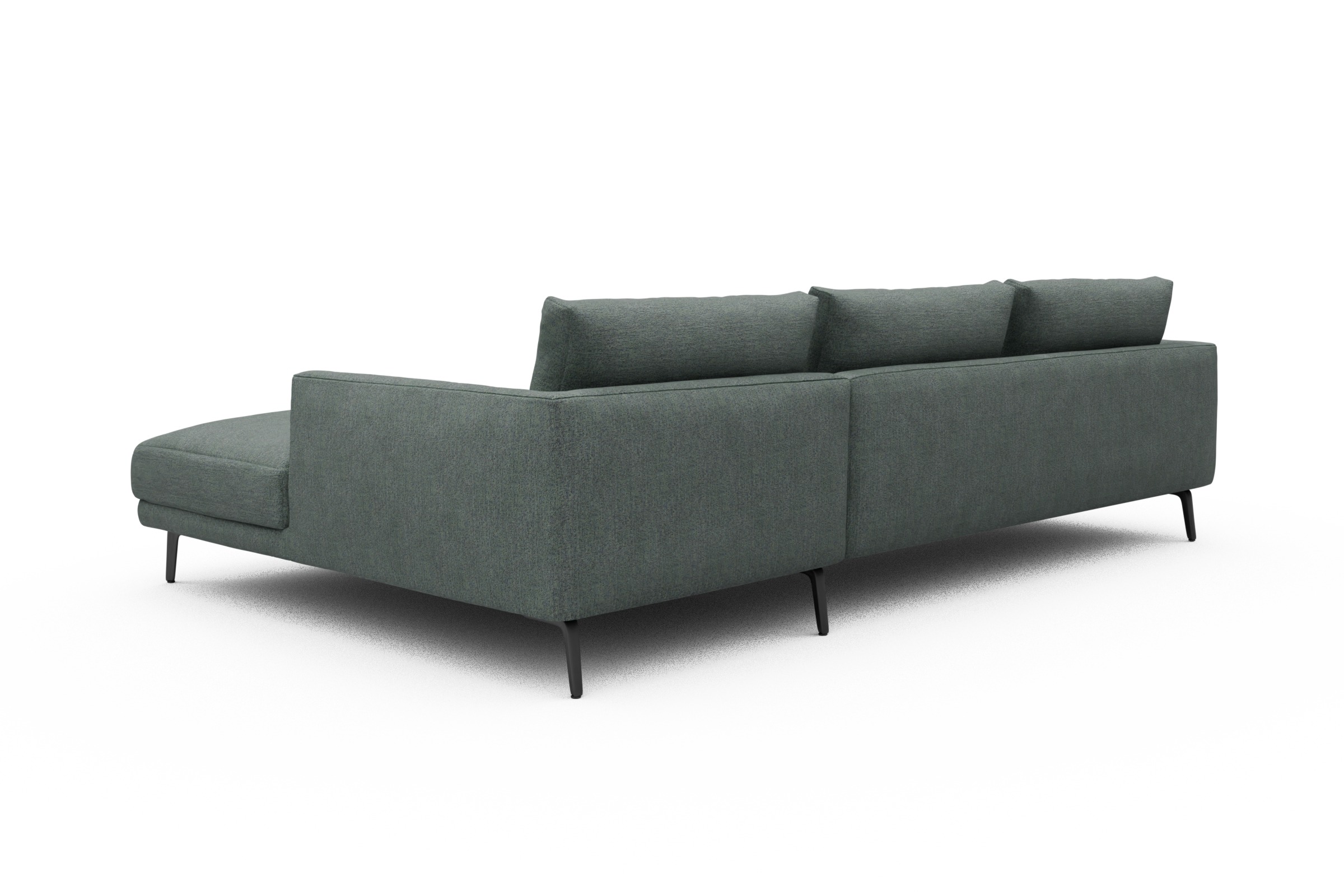 Ecksofa Karl Chaiselongue rechts mit 2,5-Sitzer Carreno-Ice-Blue