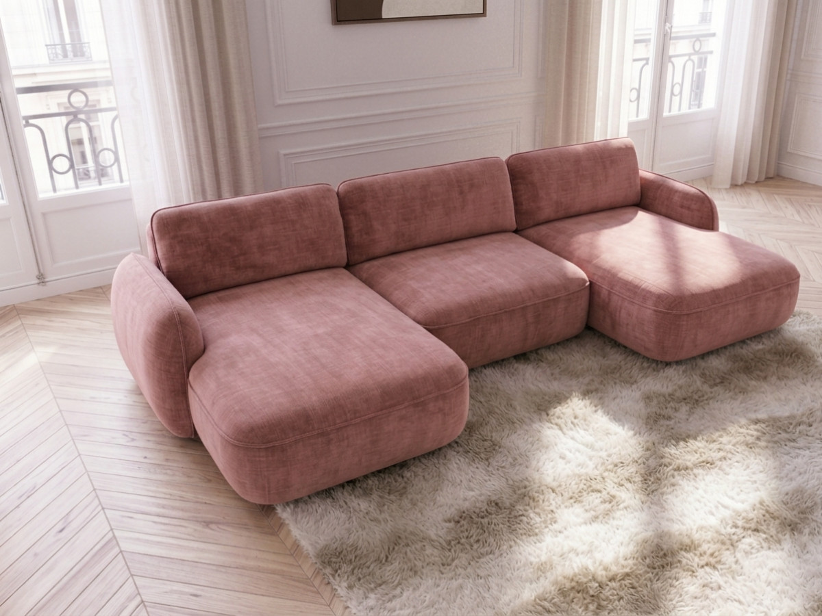 Bobochic Celeste Wohnlandschaft Chenille Rosa