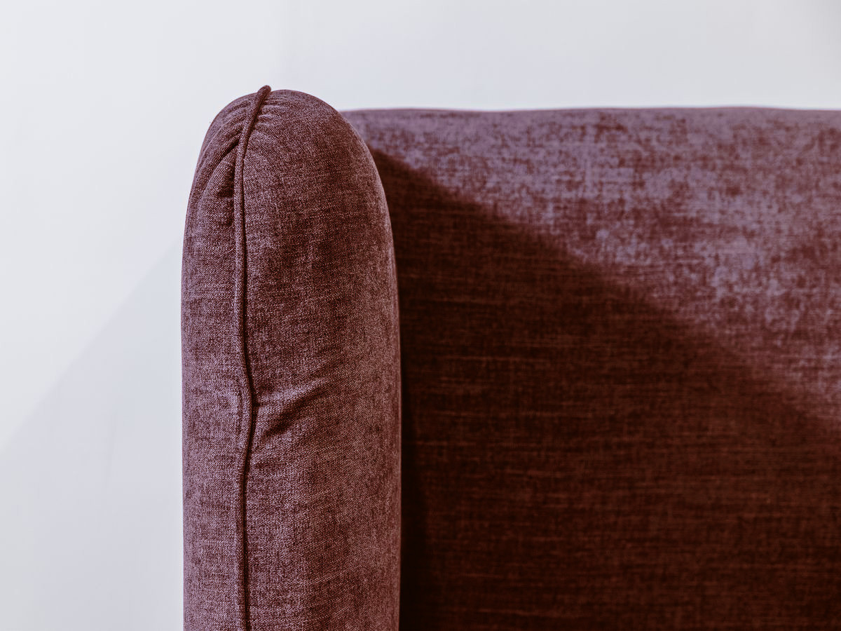 Bobochic Louise Polsterbett mit Bettkasten Stoff Rot, Liegefläche 140 × 190 cm