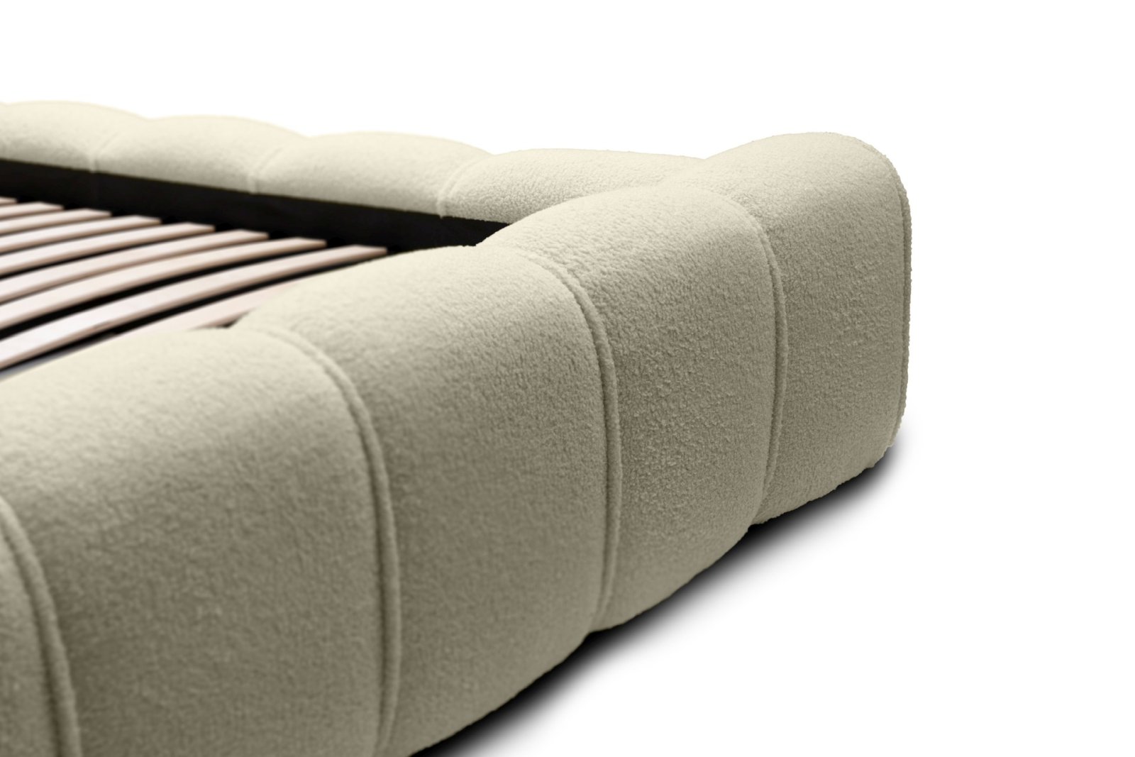 Polsterbett Belio Boucle 140x200 mit Holzrahmen Quelle 03