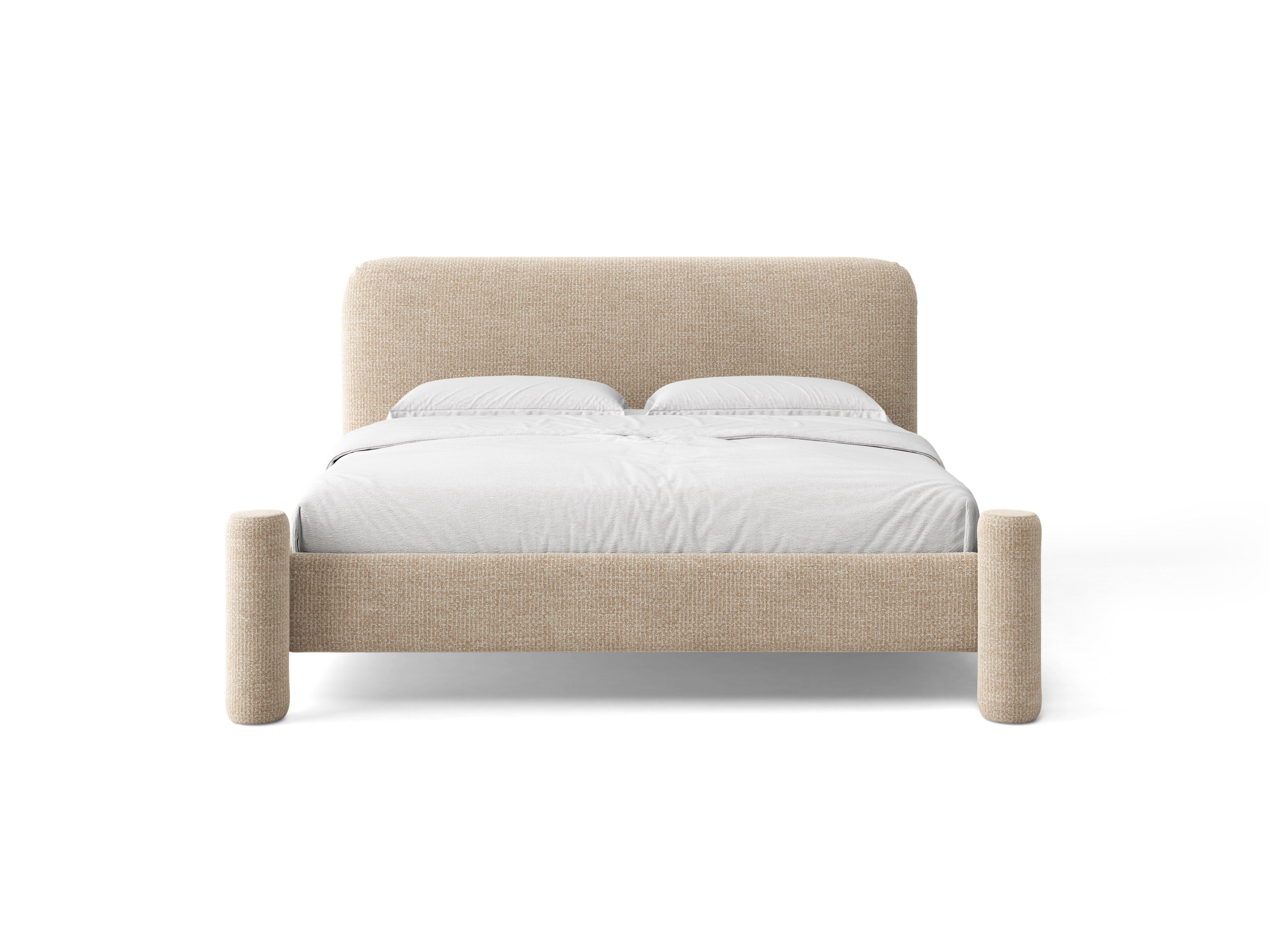 Micadoni Vera Bett mit Kopfteil Chenille Silencio Sand 180x200