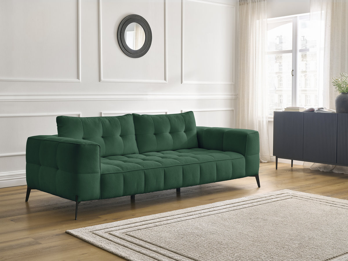 Bobochic Anis Sofa 3-Sitzer Strukturstoff Grün