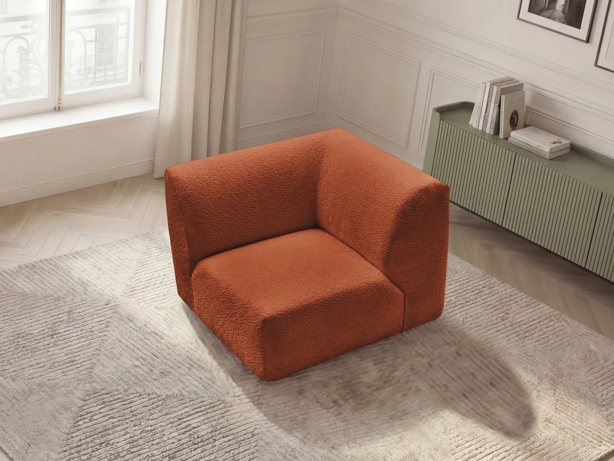 Bobochic Anda Sofa 1-Sitzer Chenille Orange