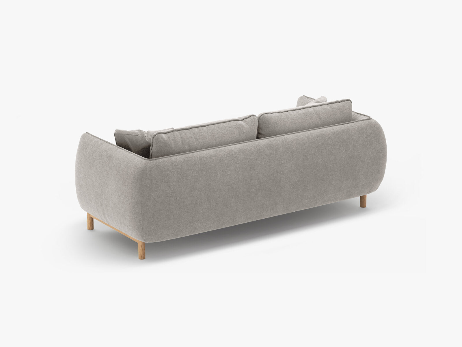 Micadoni Ada Sofa 2-Sitzer Strukturierter Stoff Wind Hellgrau