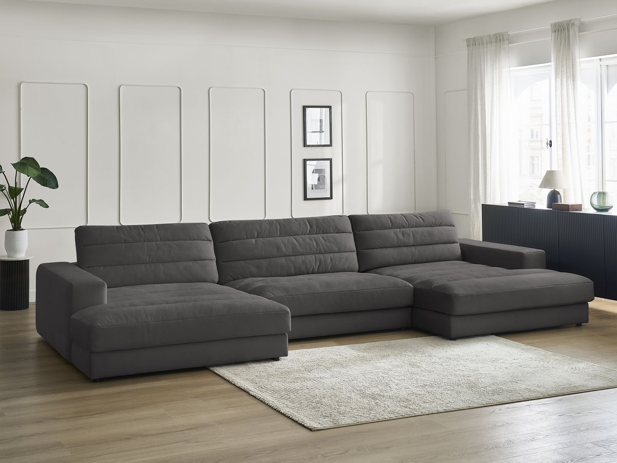 Bobochic Sierra Wohnlandschaft Samt Schwarz